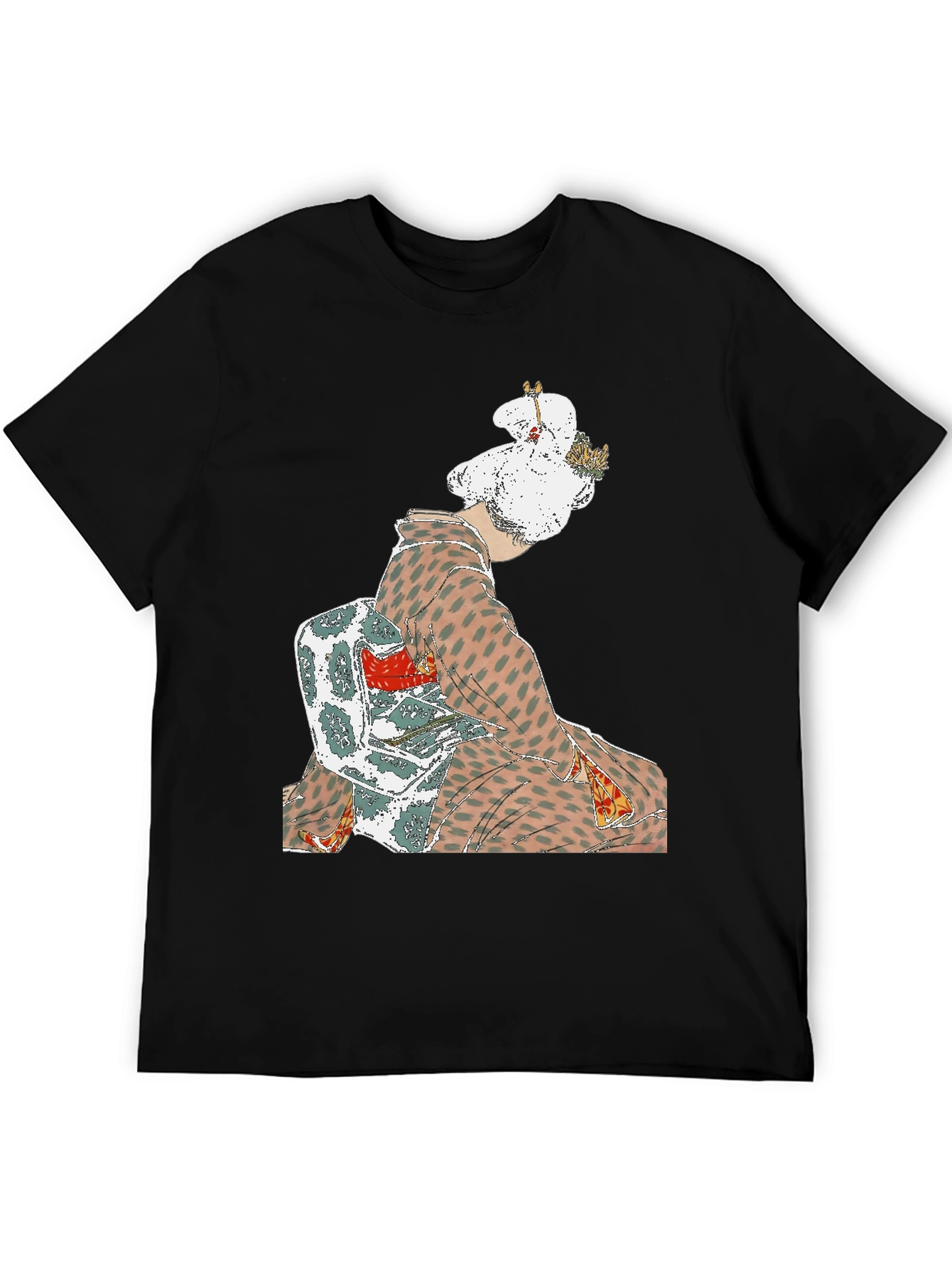 Kimono Print Graphic Tee - Casual Style
