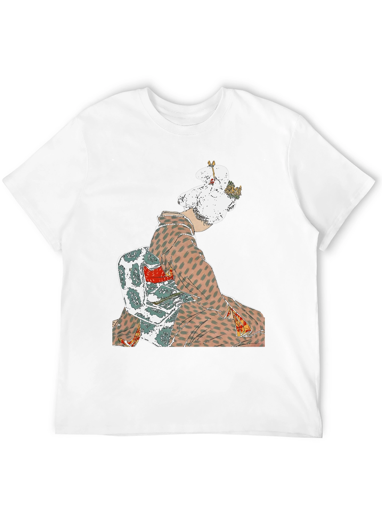 Kimono Print Graphic Tee - Casual Style