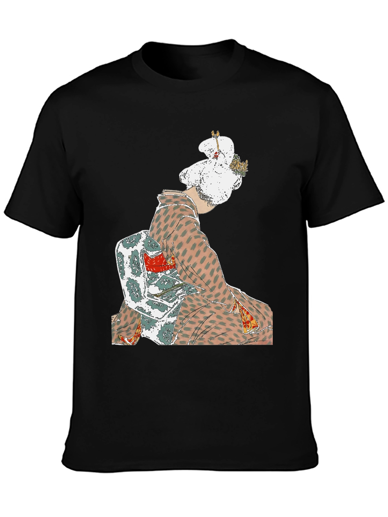 Kimono Print Graphic Tee - Casual Style