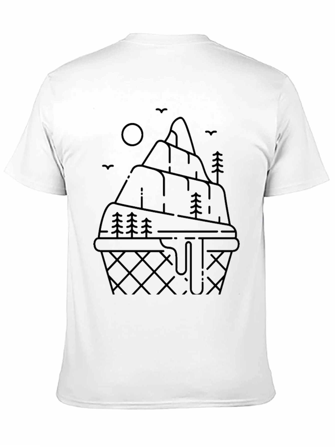 Mountain Ice Cream Graphic Tee - Black