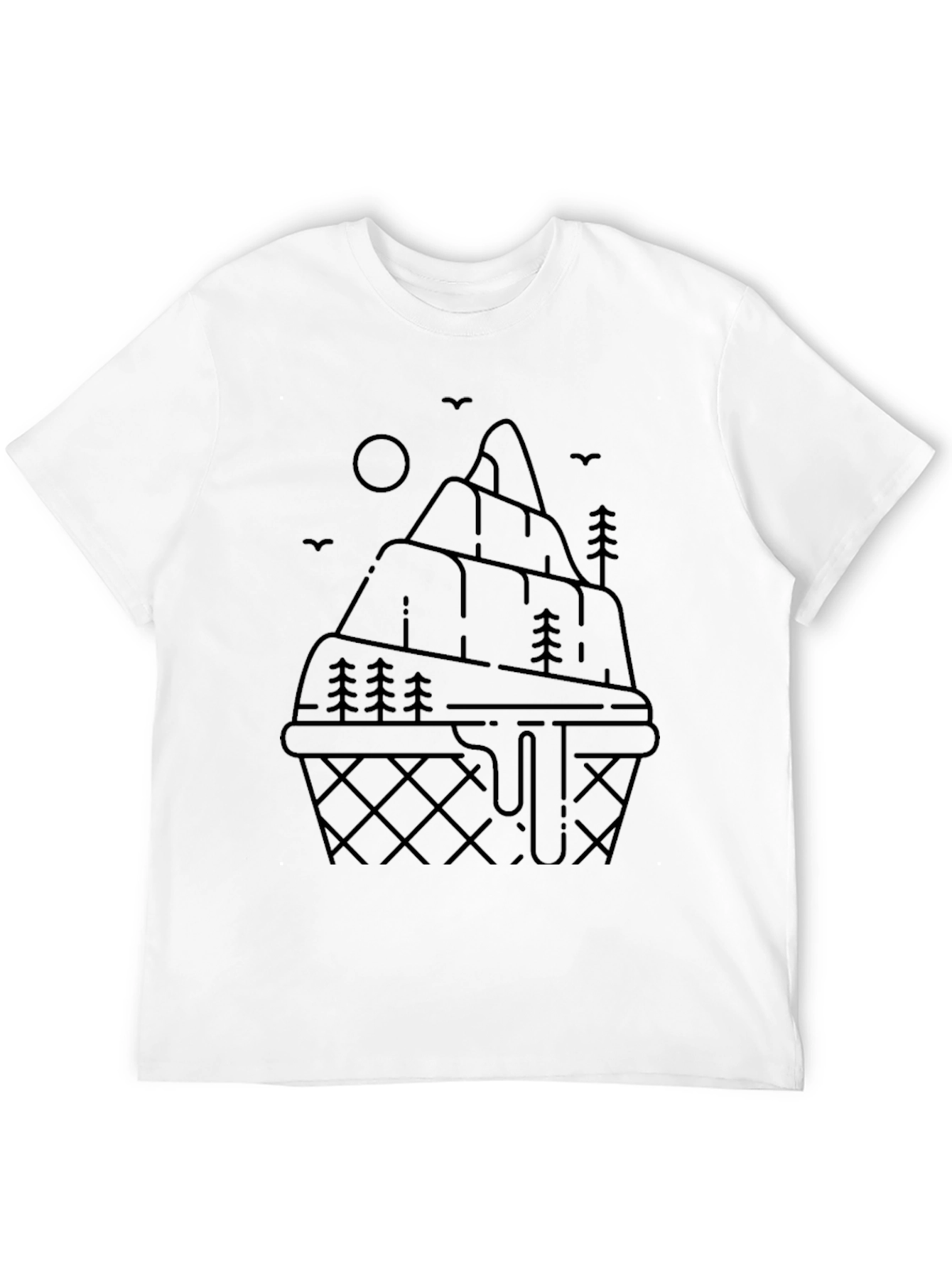 Mountain Ice Cream Graphic Tee - Black