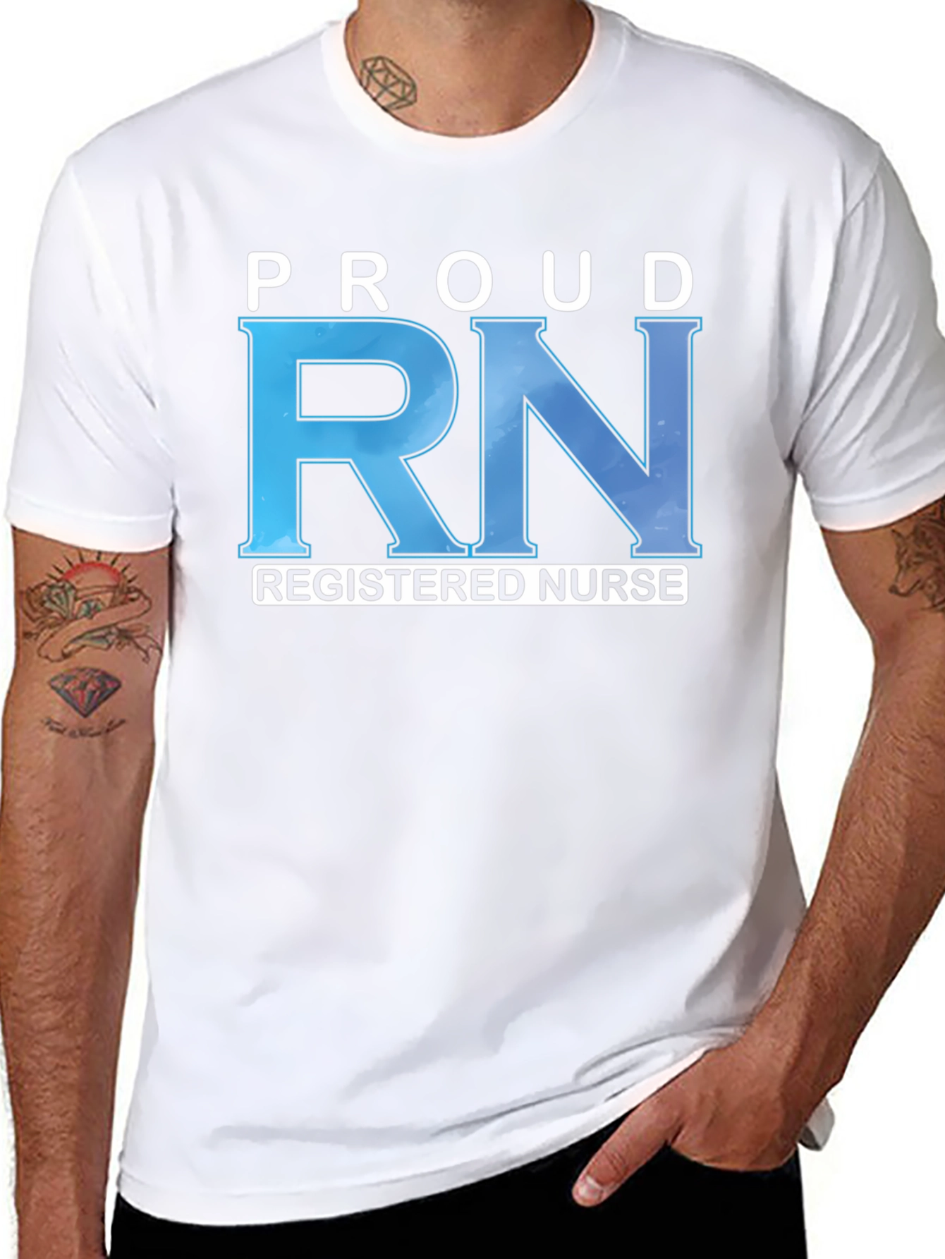 Proud RN Registered Nurse Graphic T-Shirt