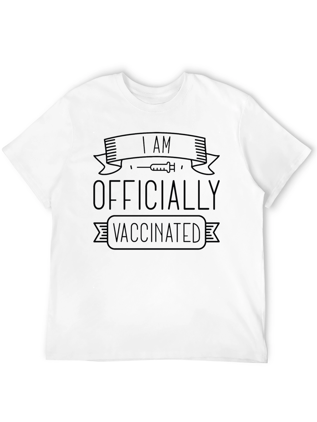 I Am Officially Vaccinated Black T-Shirt