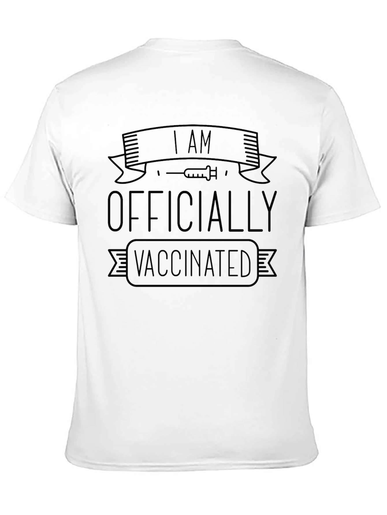 I Am Officially Vaccinated Black T-Shirt