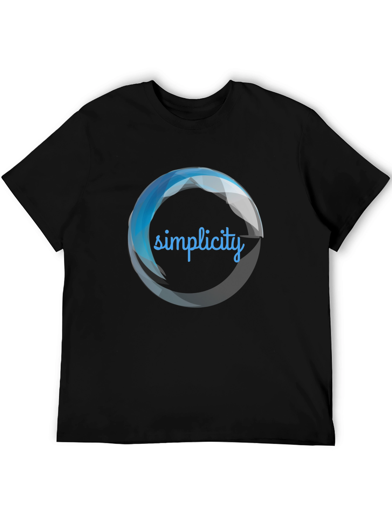Simplicity Graphic Black T-Shirt for Men