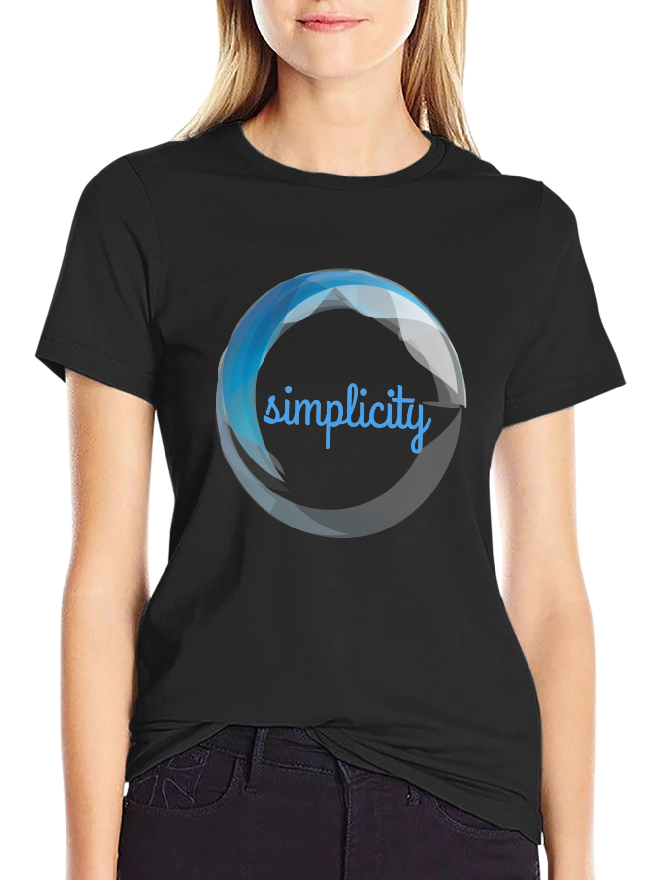 Simplicity Graphic Black T-Shirt for Men