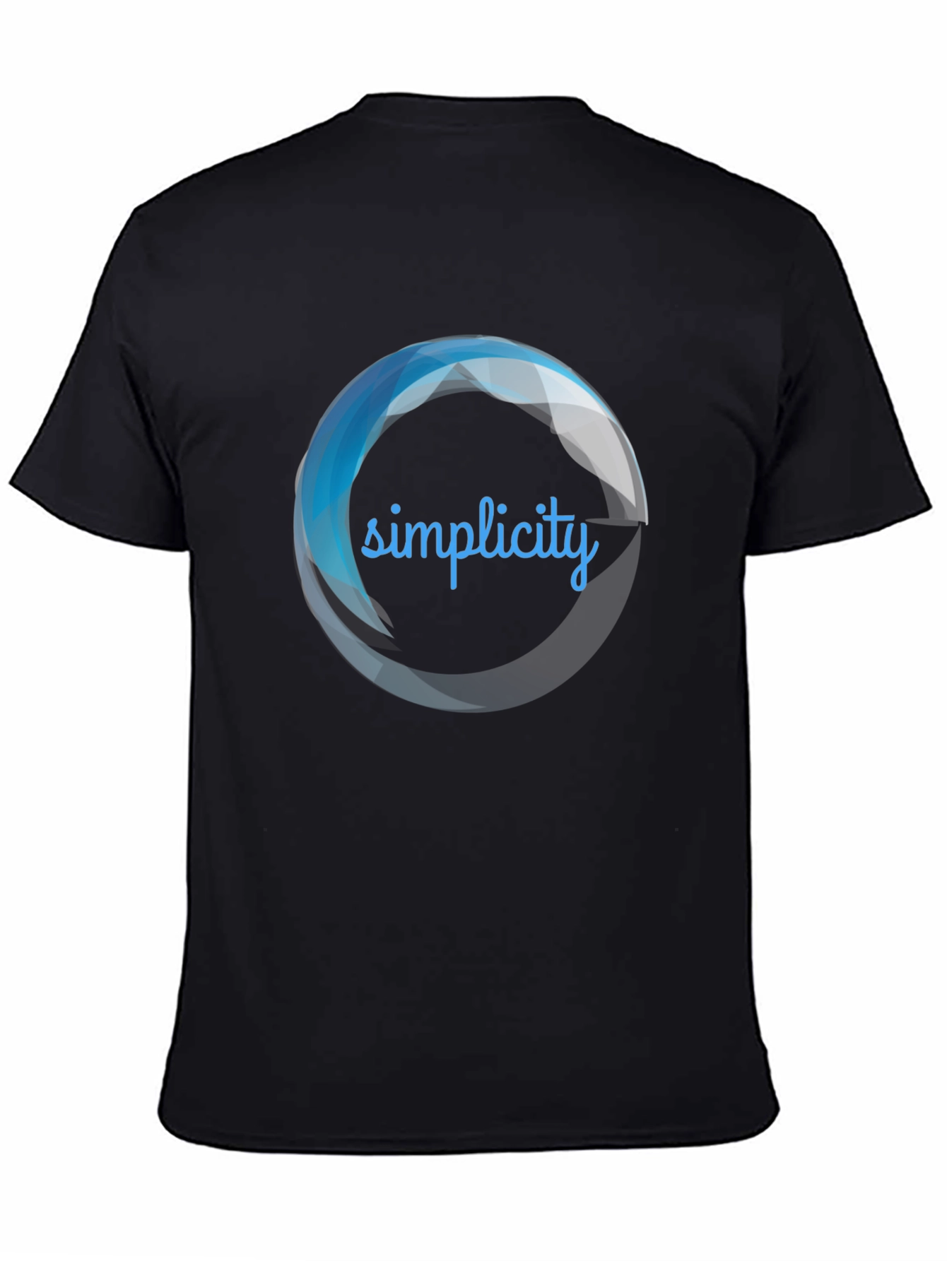 Simplicity Graphic Black T-Shirt for Men