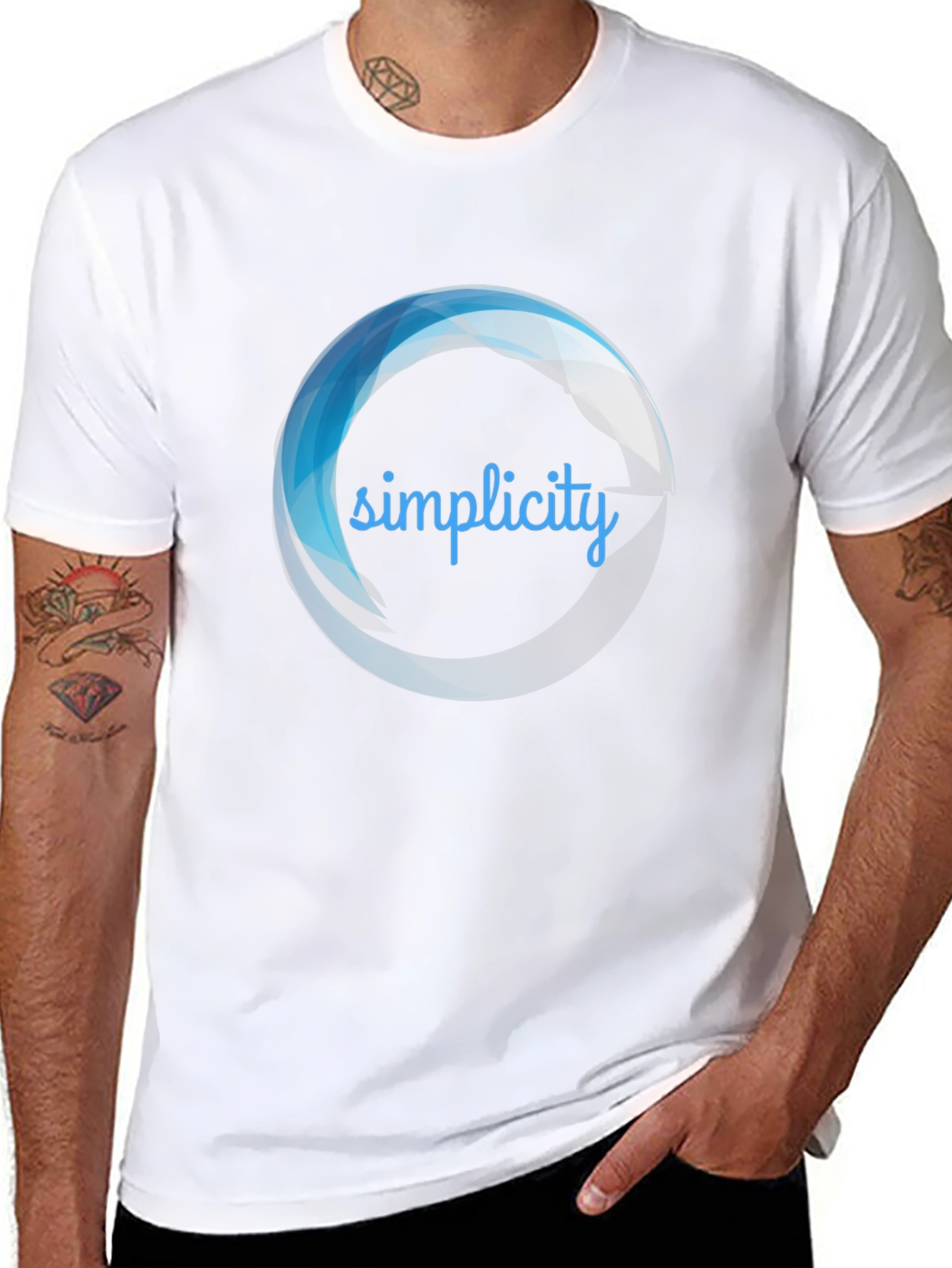Simplicity Graphic Black T-Shirt for Men