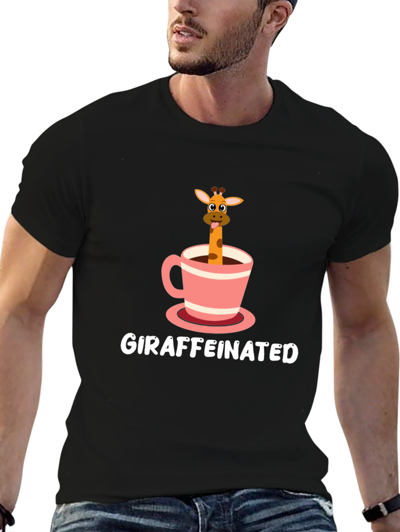 Giraffeinated T-Shirt - Cute Coffee Lover Tee