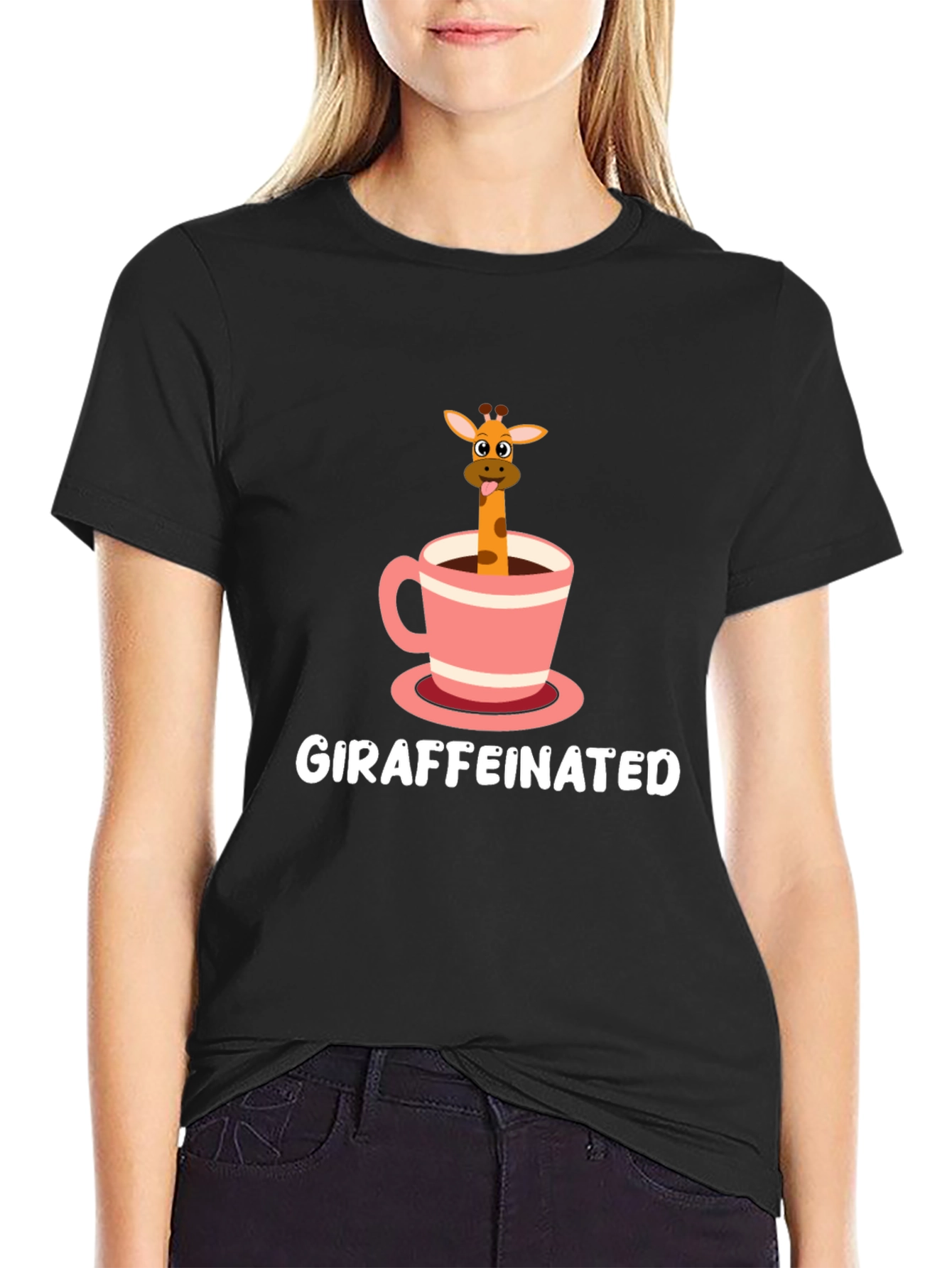 Giraffeinated T-Shirt - Cute Coffee Lover Tee