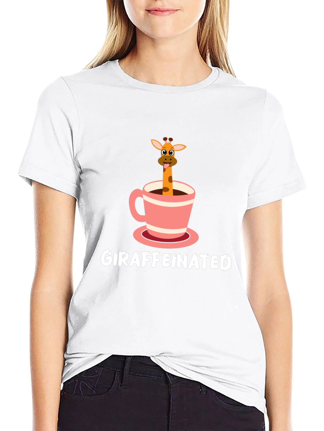 Giraffeinated T-Shirt - Cute Coffee Lover Tee