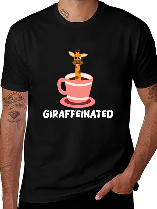 Giraffeinated T-Shirt - Cute Coffee Lover Tee