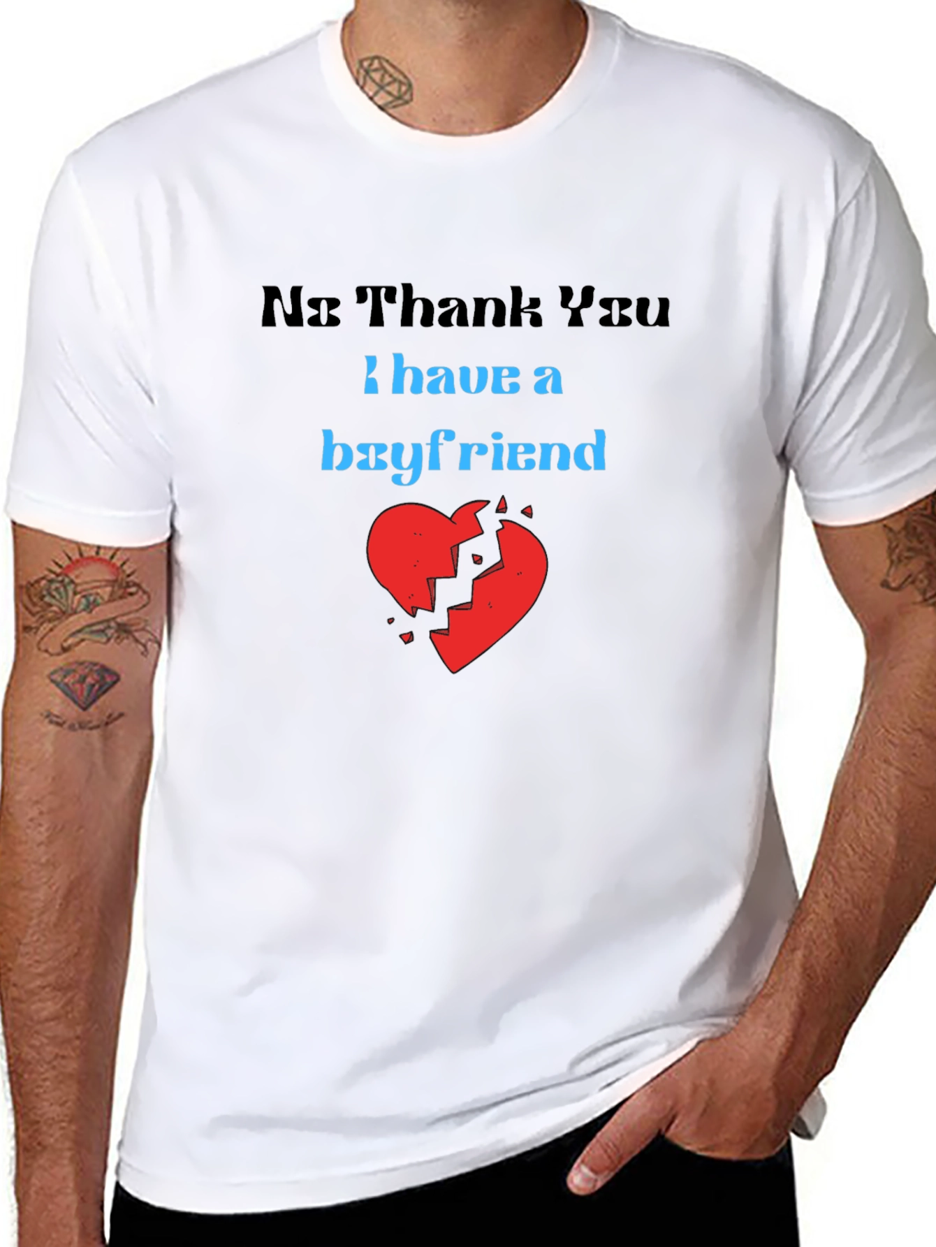 Boyfriend Graphic Tee - Funny Relationship Shirt