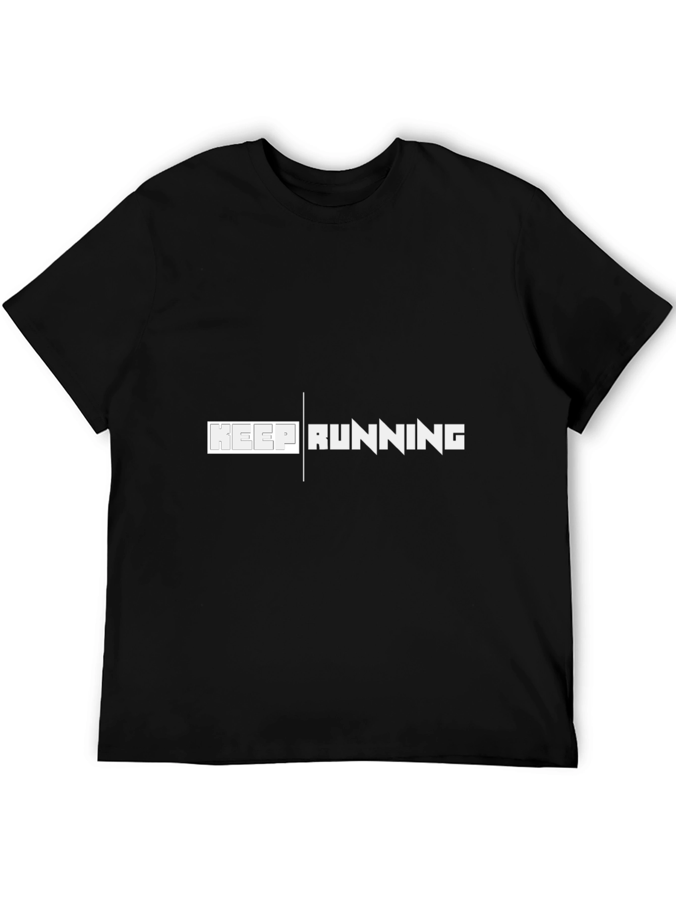 Keep Running T-Shirt - Black Casual Tee