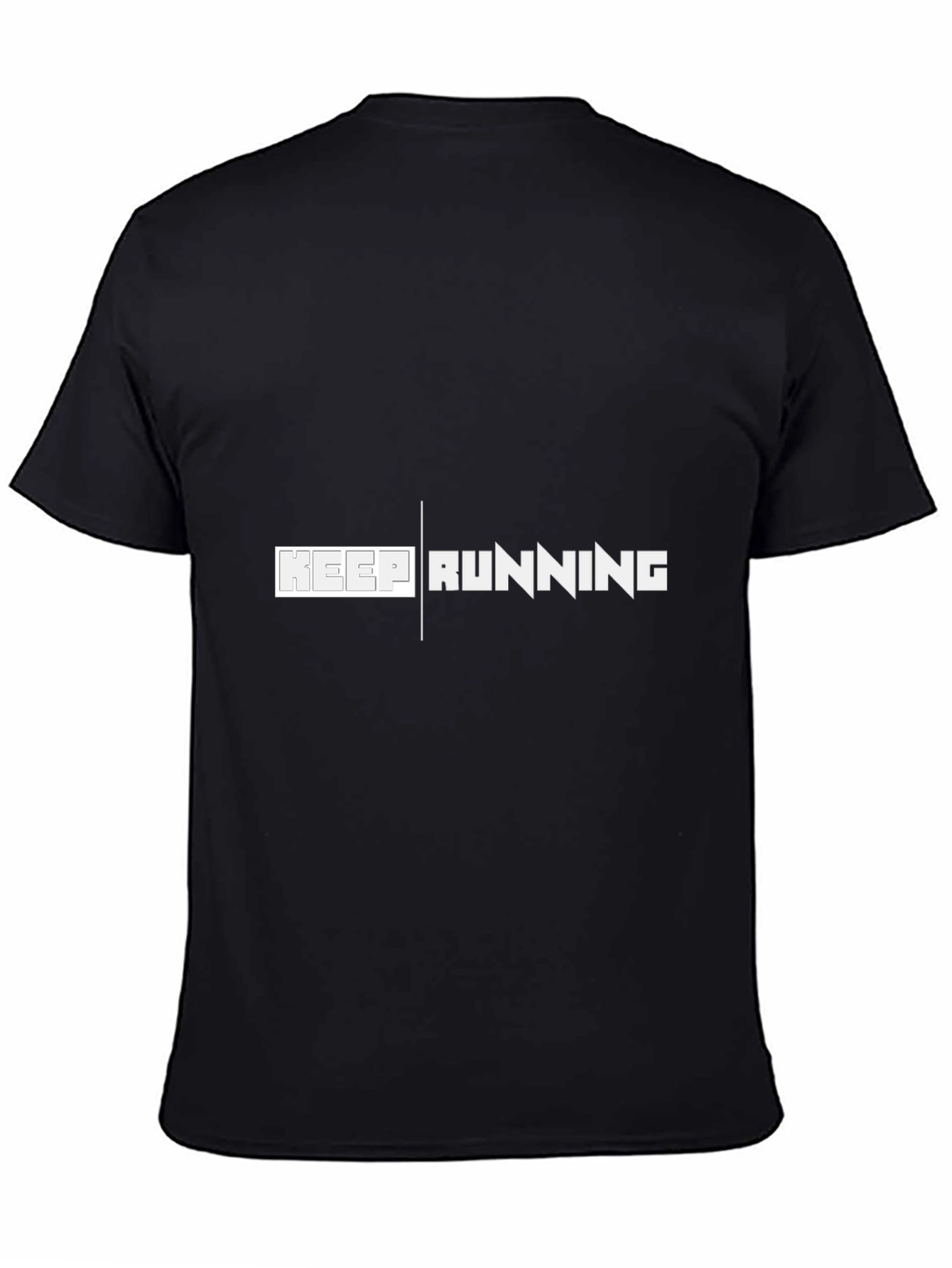 Keep Running T-Shirt - Black Casual Tee