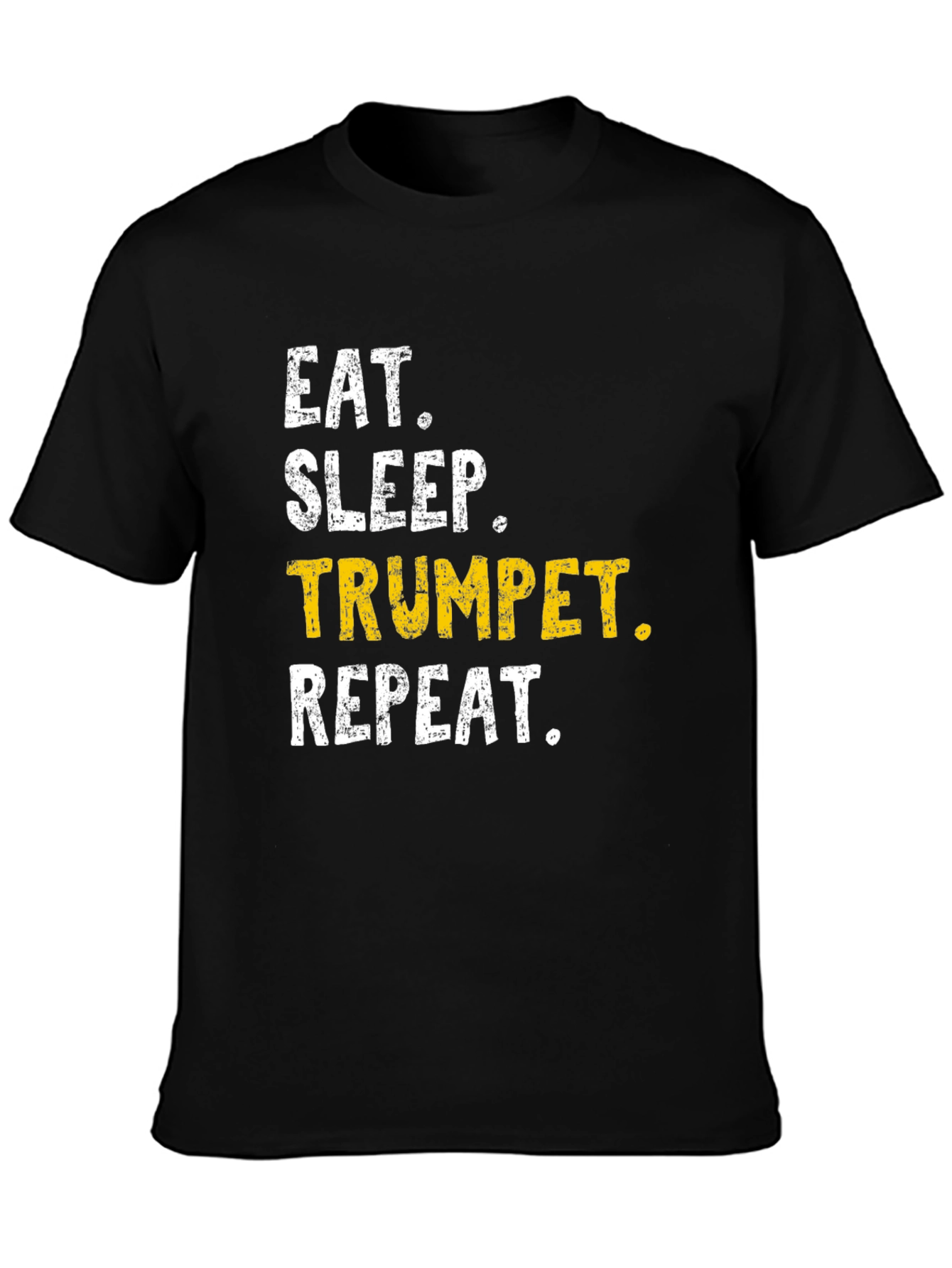 Eat Sleep Trumpet Repeat Black T-Shirt