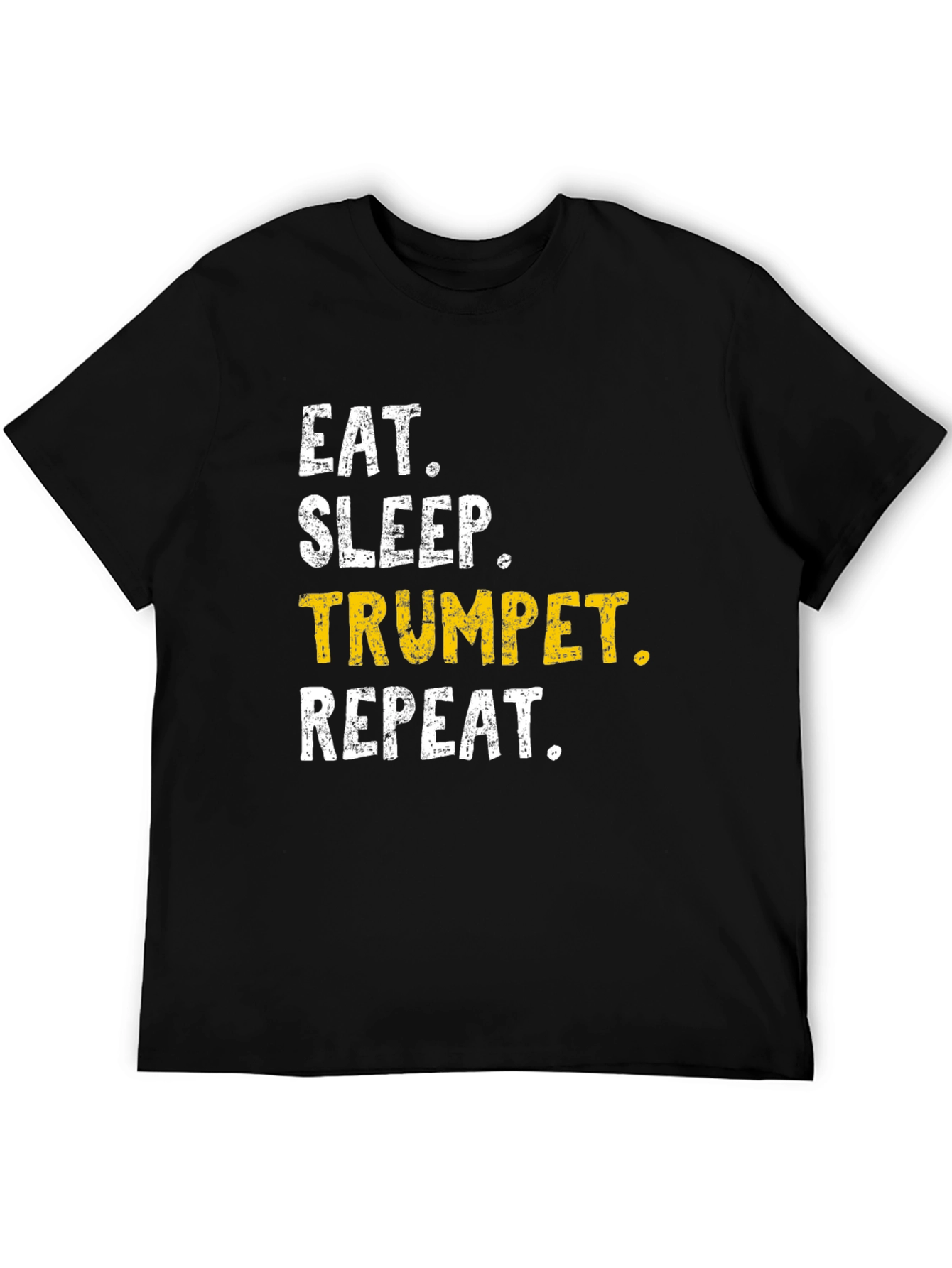 Eat Sleep Trumpet Repeat Black T-Shirt