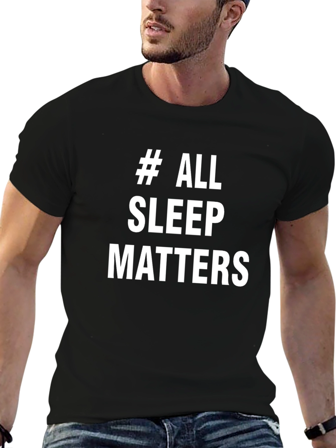 All Sleep Matters T-Shirt - Black Cotton Tee