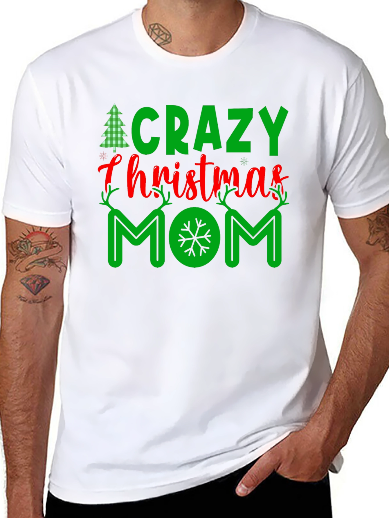 Crazy Christmas Mom T-Shirt Festive Holiday Tee