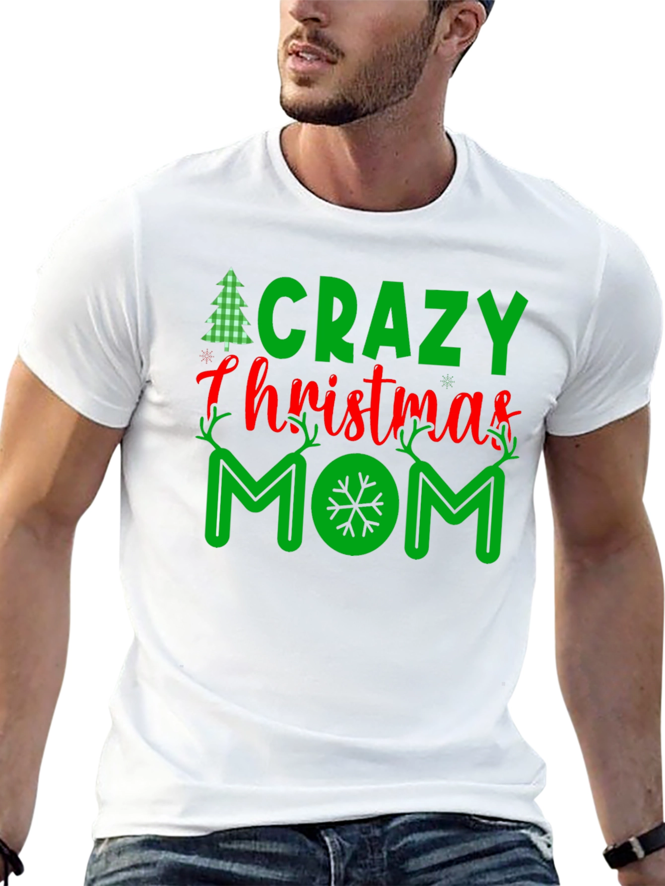 Crazy Christmas Mom T-Shirt Festive Holiday Tee