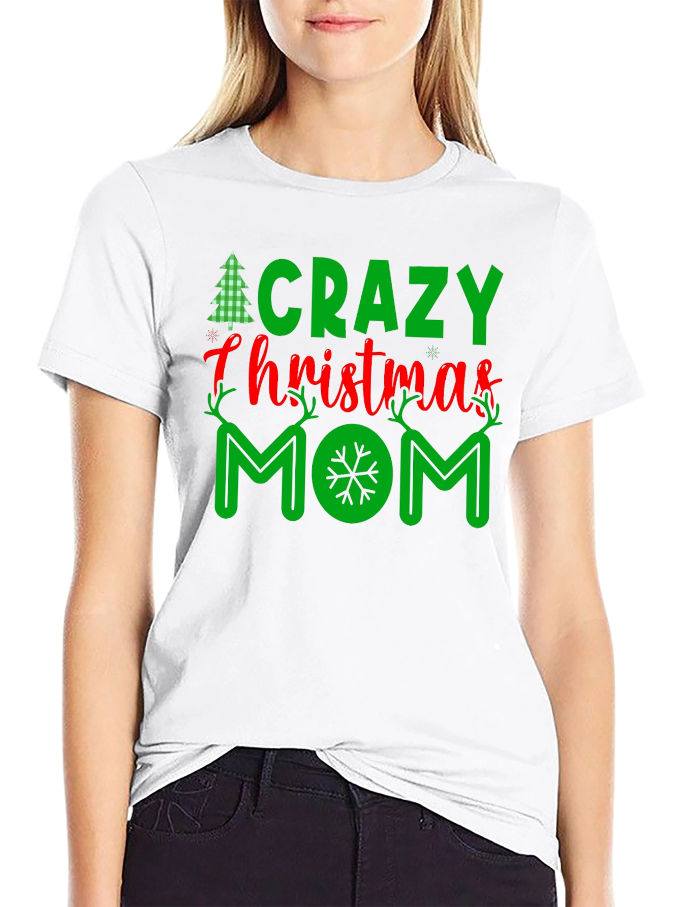 Crazy Christmas Mom T-Shirt Festive Holiday Tee