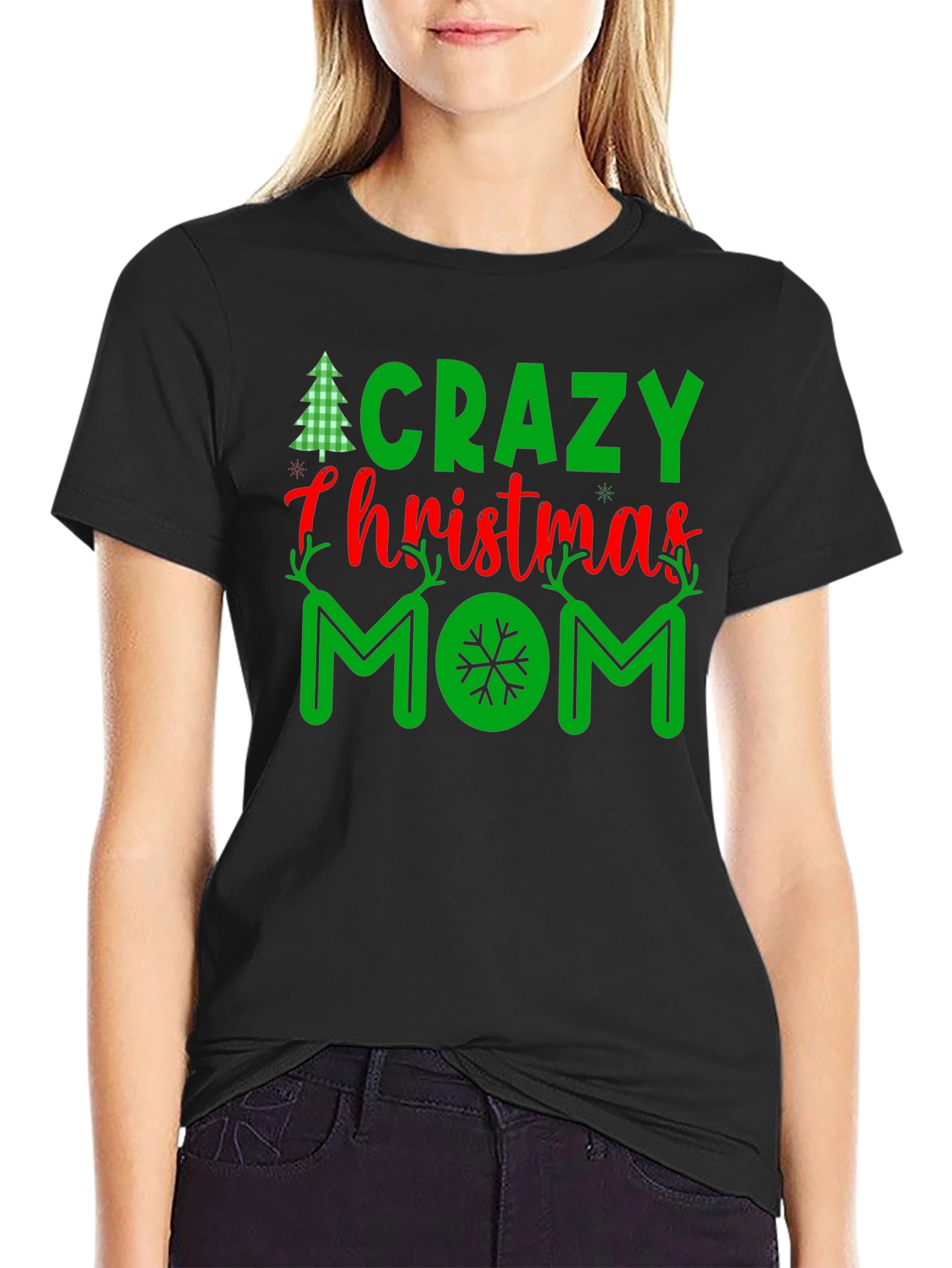 Crazy Christmas Mom T-Shirt Festive Holiday Tee