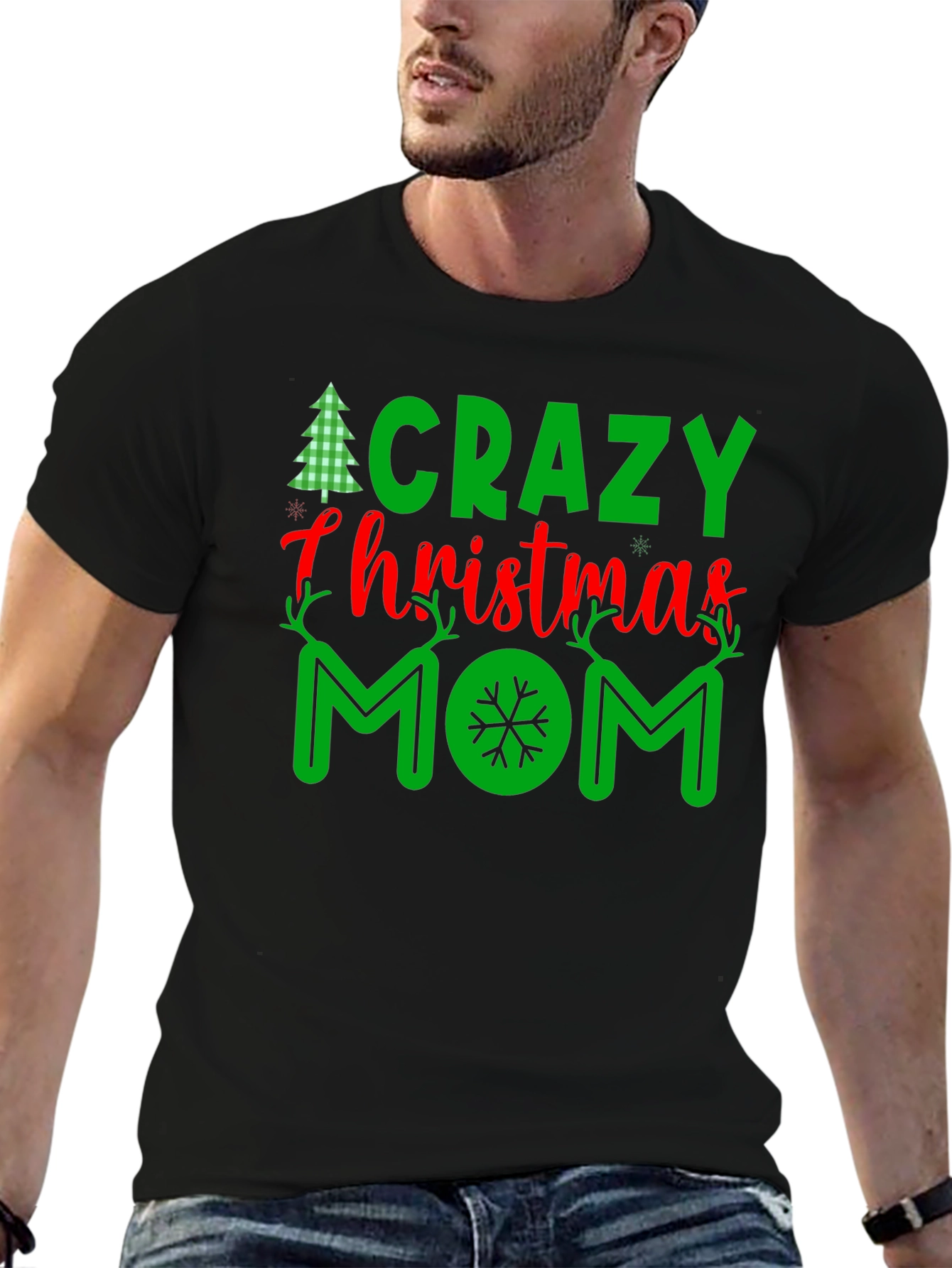 Crazy Christmas Mom T-Shirt Festive Holiday Tee