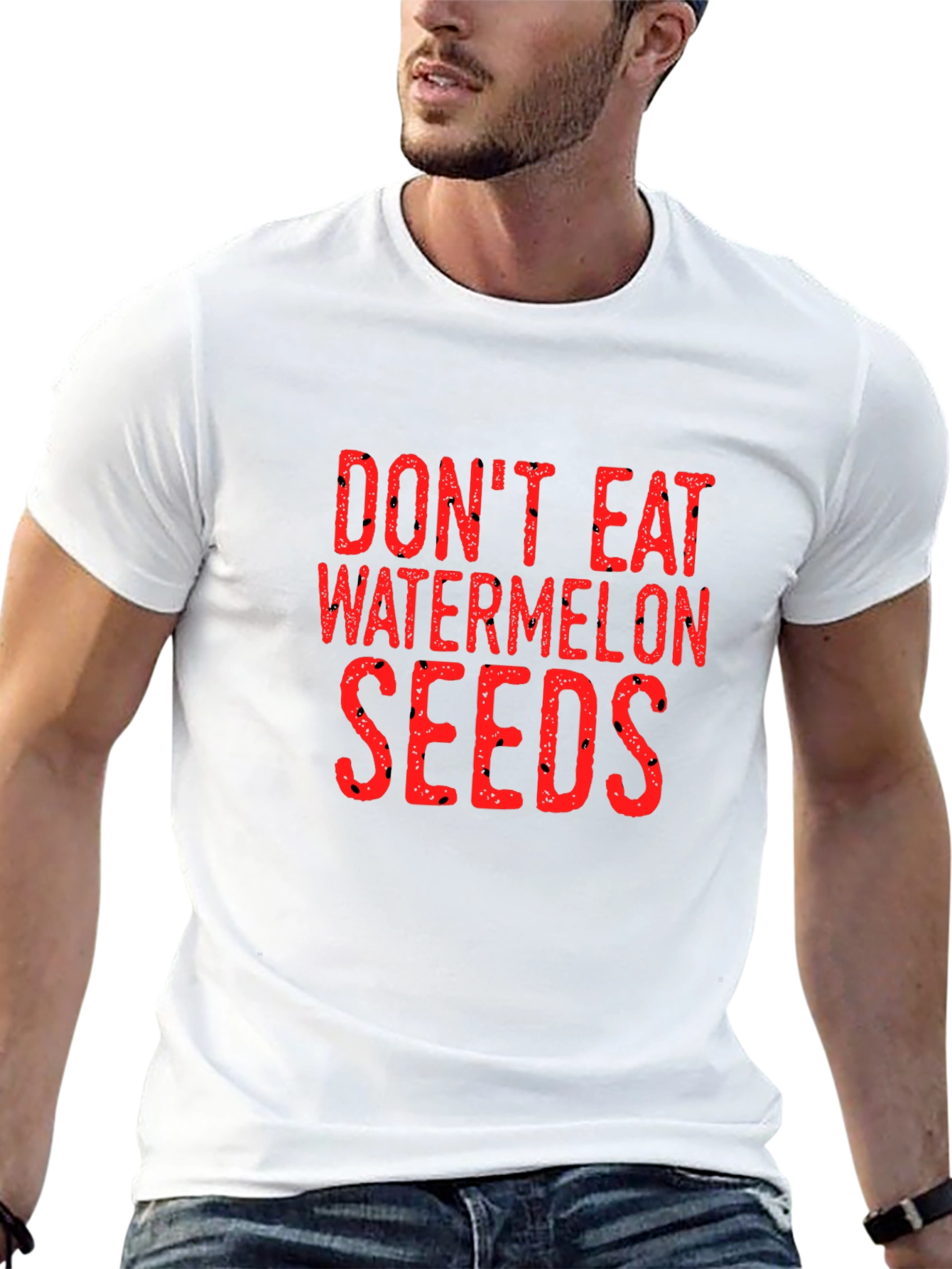 Dont Eat Watermelon Seeds Graphic Tee - Black