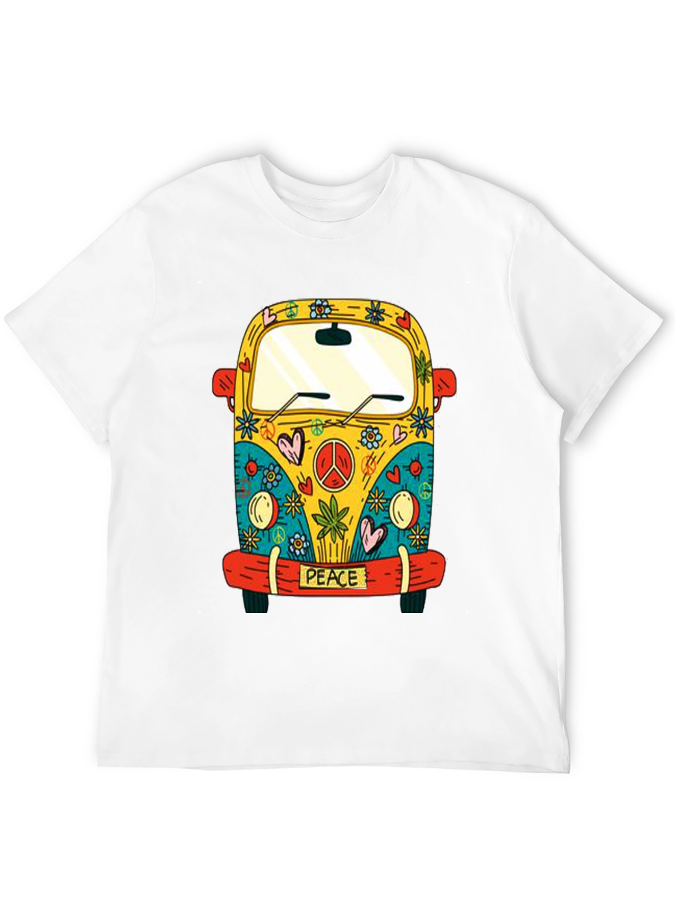 Retro Peace Van Graphic Tee - Black