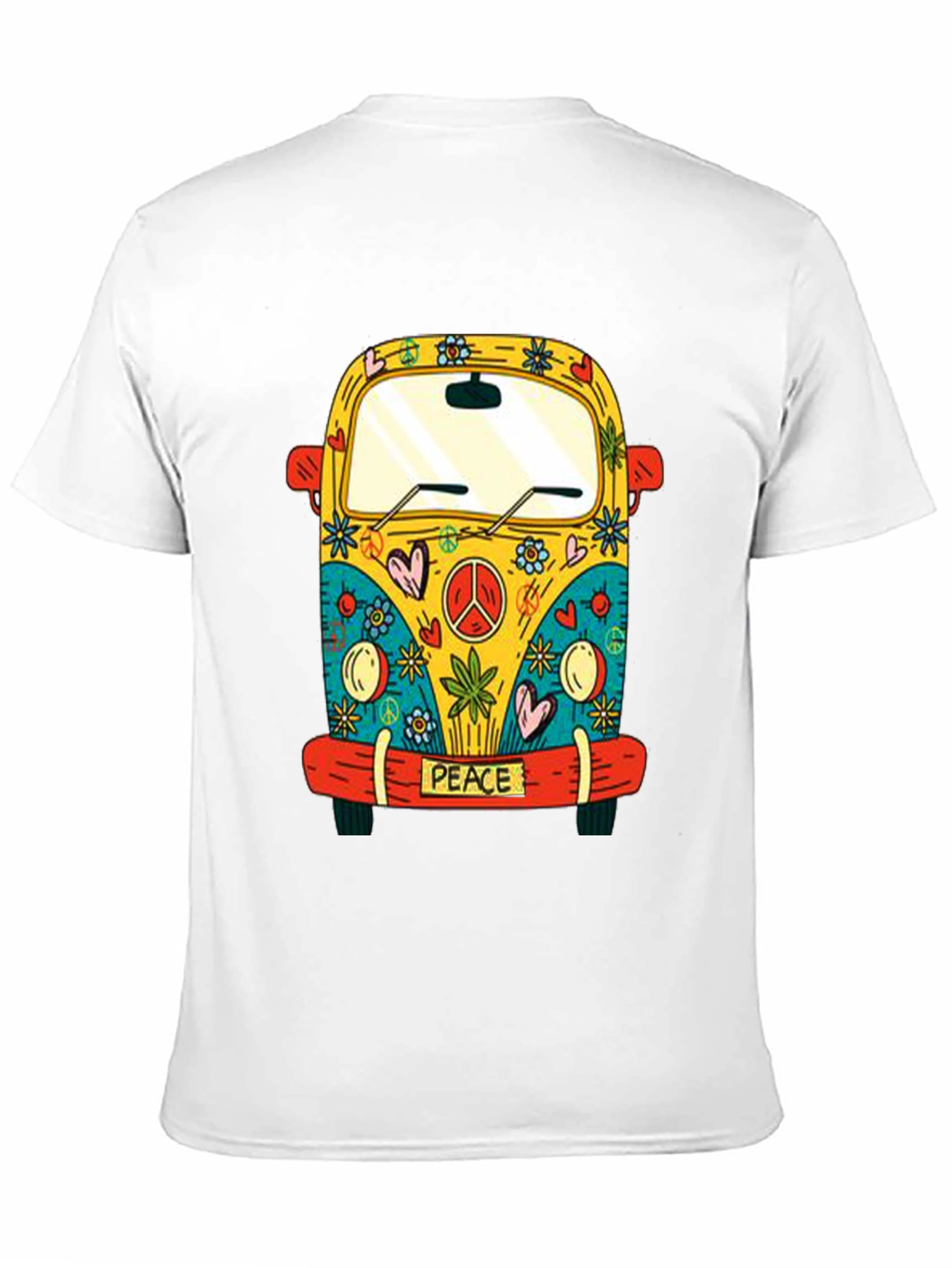 Retro Peace Van Graphic Tee - Black