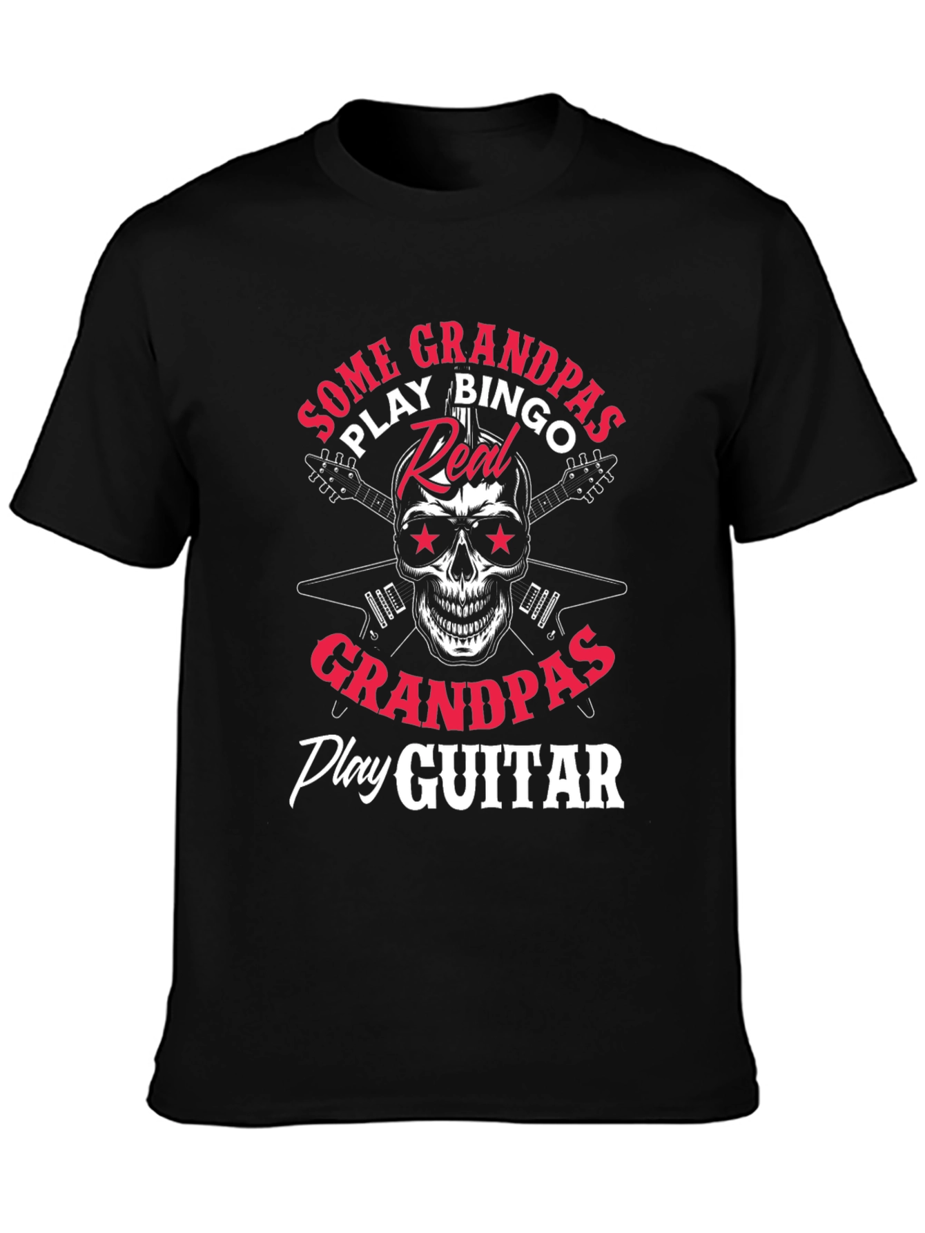 Some Grandpas Play Bingo Real Grandpas Play Guitar T-Shirt