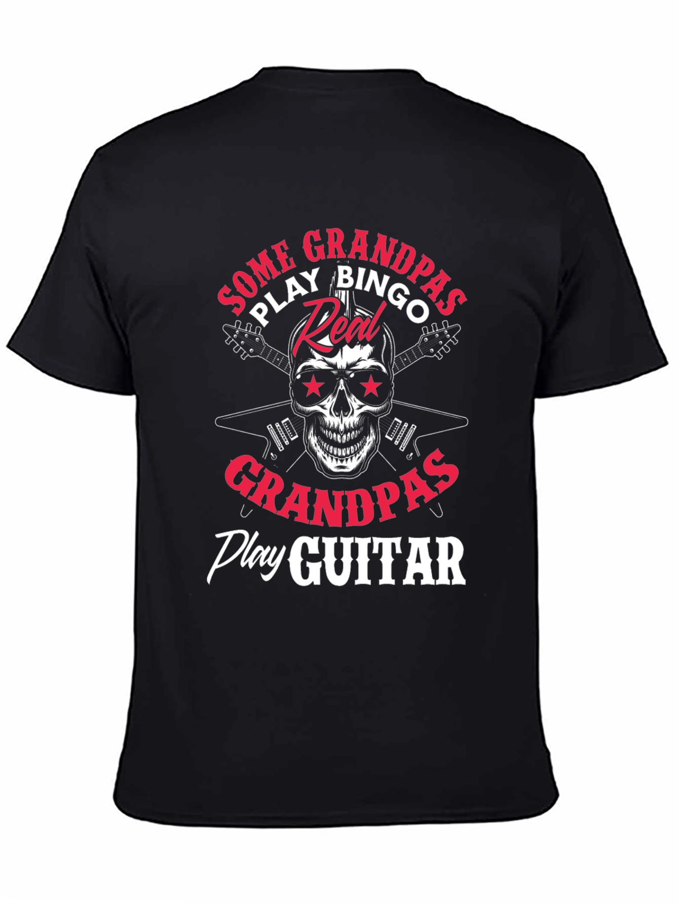 Some Grandpas Play Bingo Real Grandpas Play Guitar T-Shirt