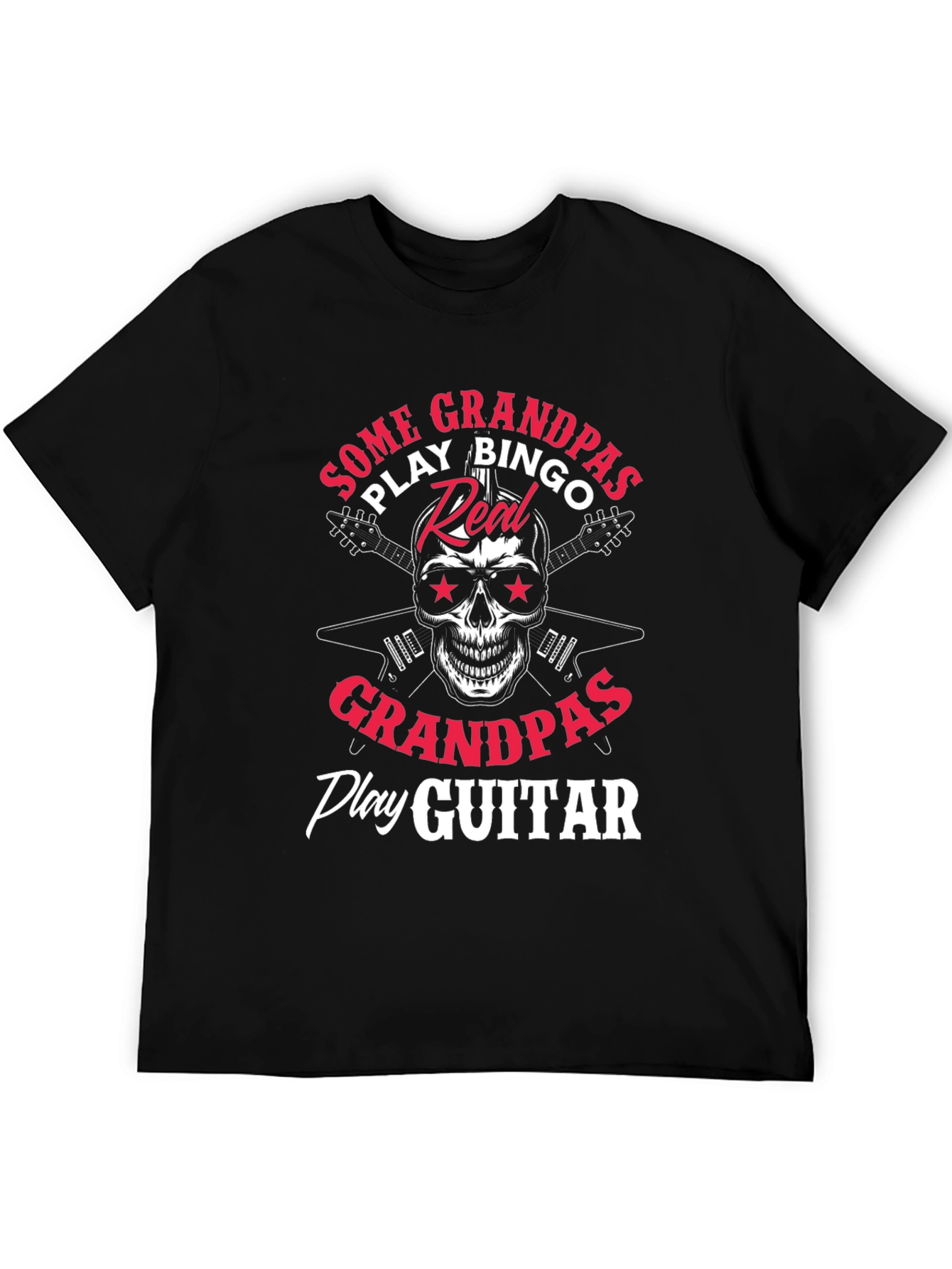 Some Grandpas Play Bingo Real Grandpas Play Guitar T-Shirt