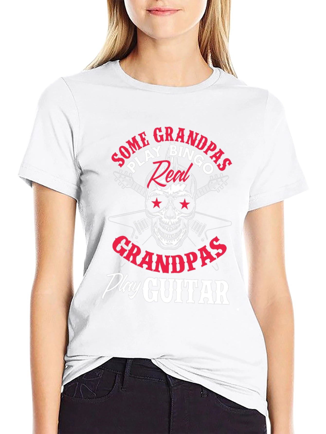 Some Grandpas Play Bingo Real Grandpas Play Guitar T-Shirt