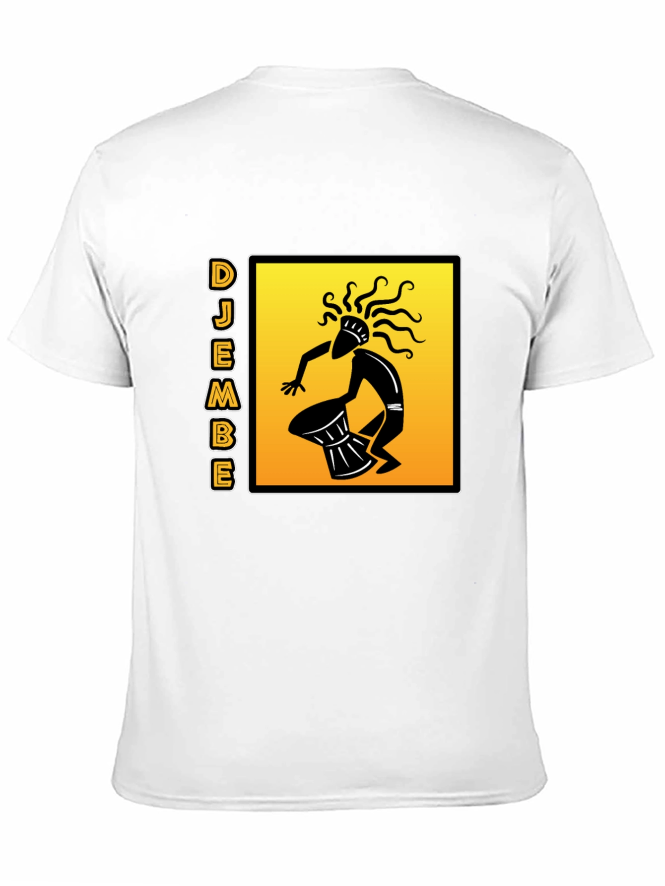 Djembe Drummer Graphic T-Shirt - Black Cotton Tee