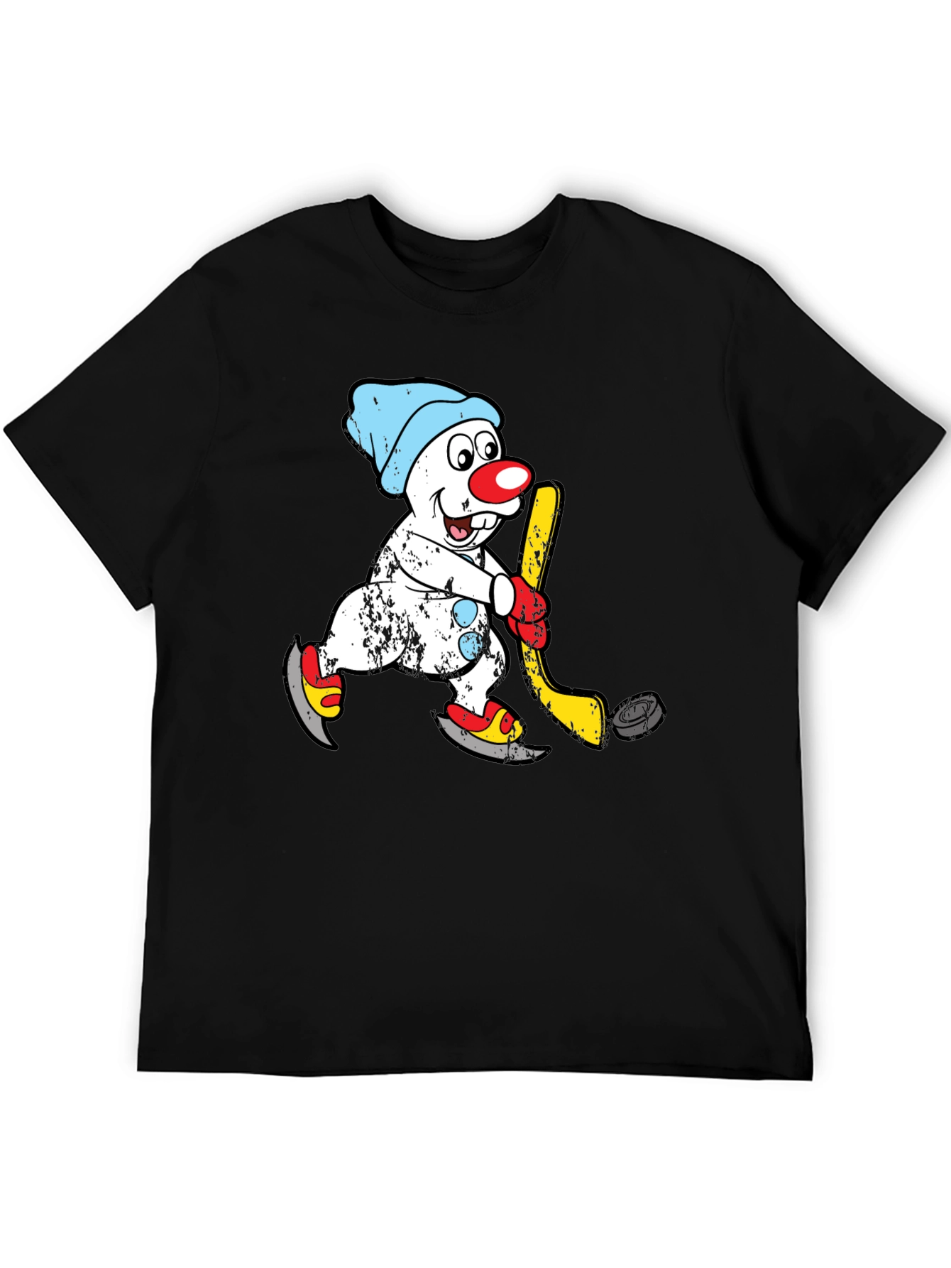 Snowman Hockey T-Shirt - Winter Fun