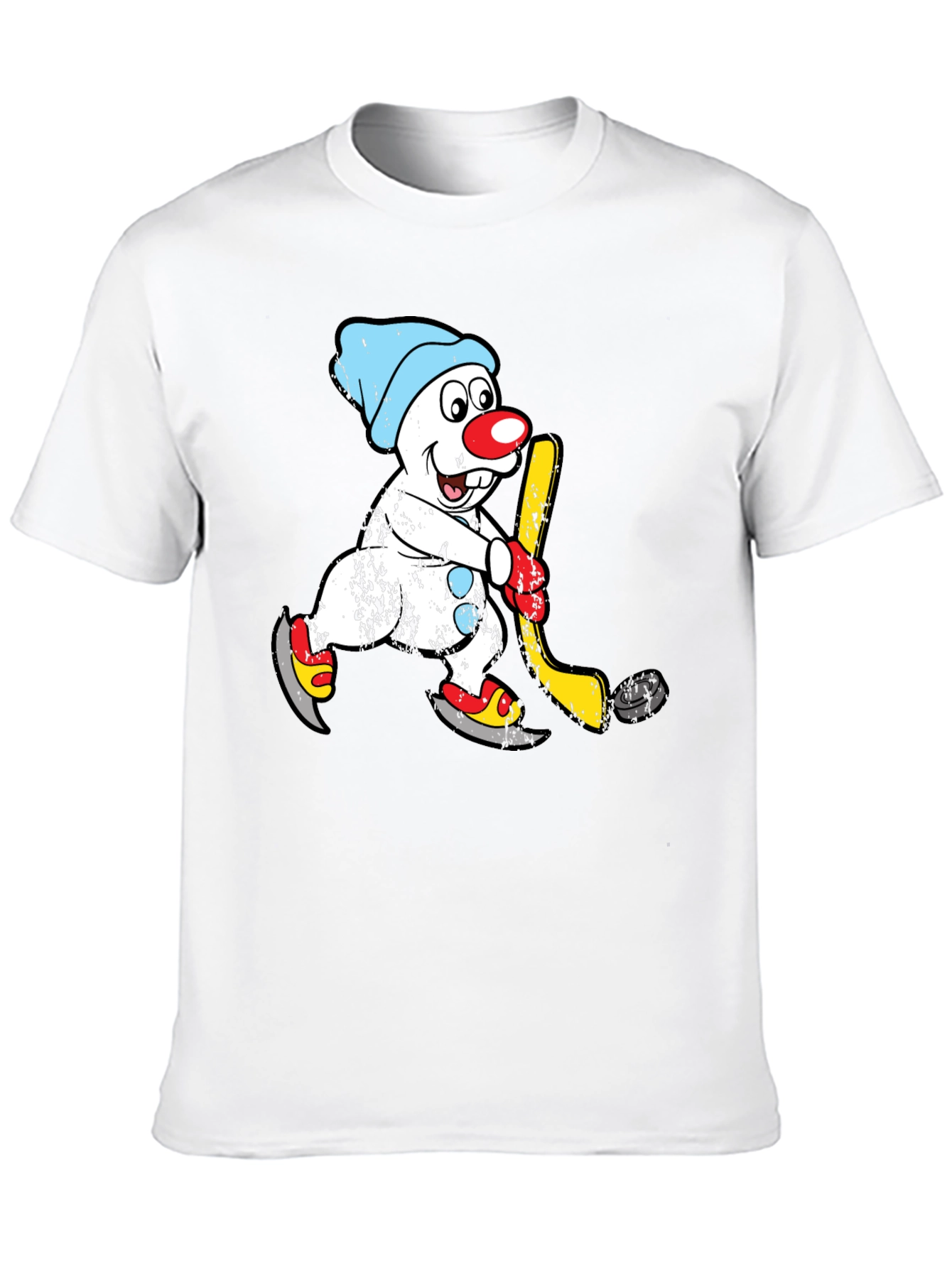 Snowman Hockey T-Shirt - Winter Fun