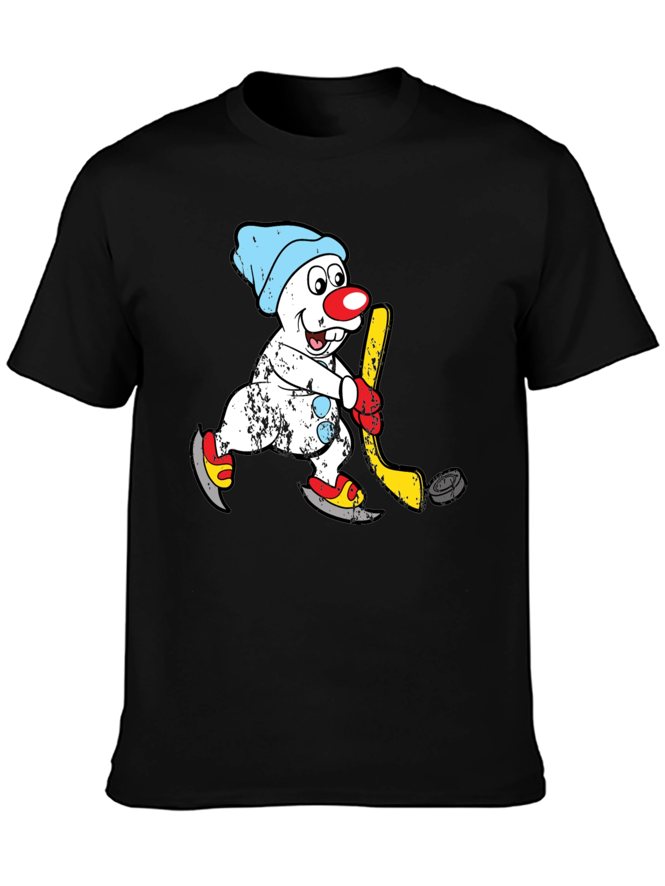Snowman Hockey T-Shirt - Winter Fun