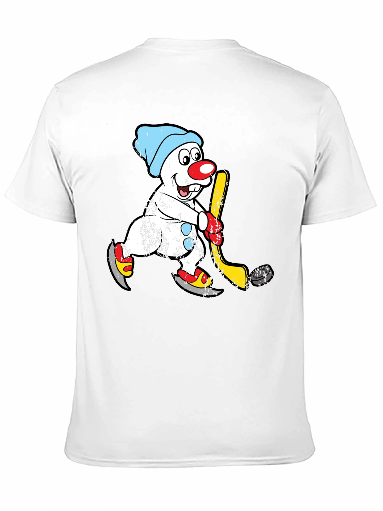 Snowman Hockey T-Shirt - Winter Fun