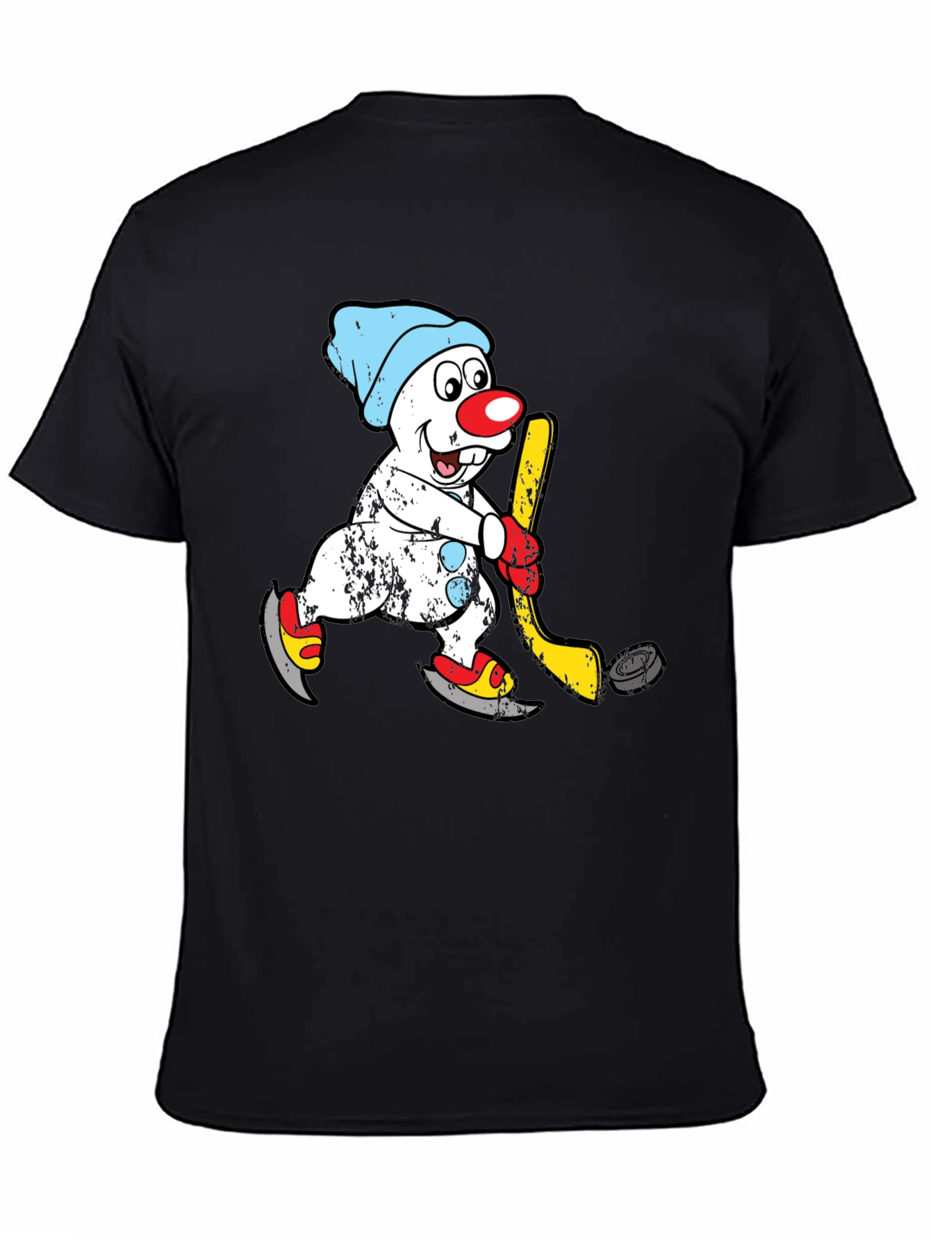 Snowman Hockey T-Shirt - Winter Fun