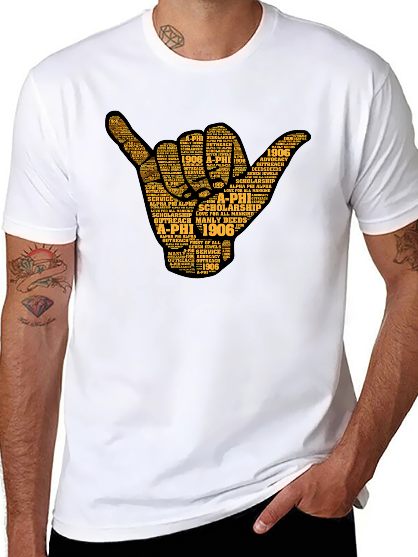 Alpha Phi Alpha Word Art Graphic Tee