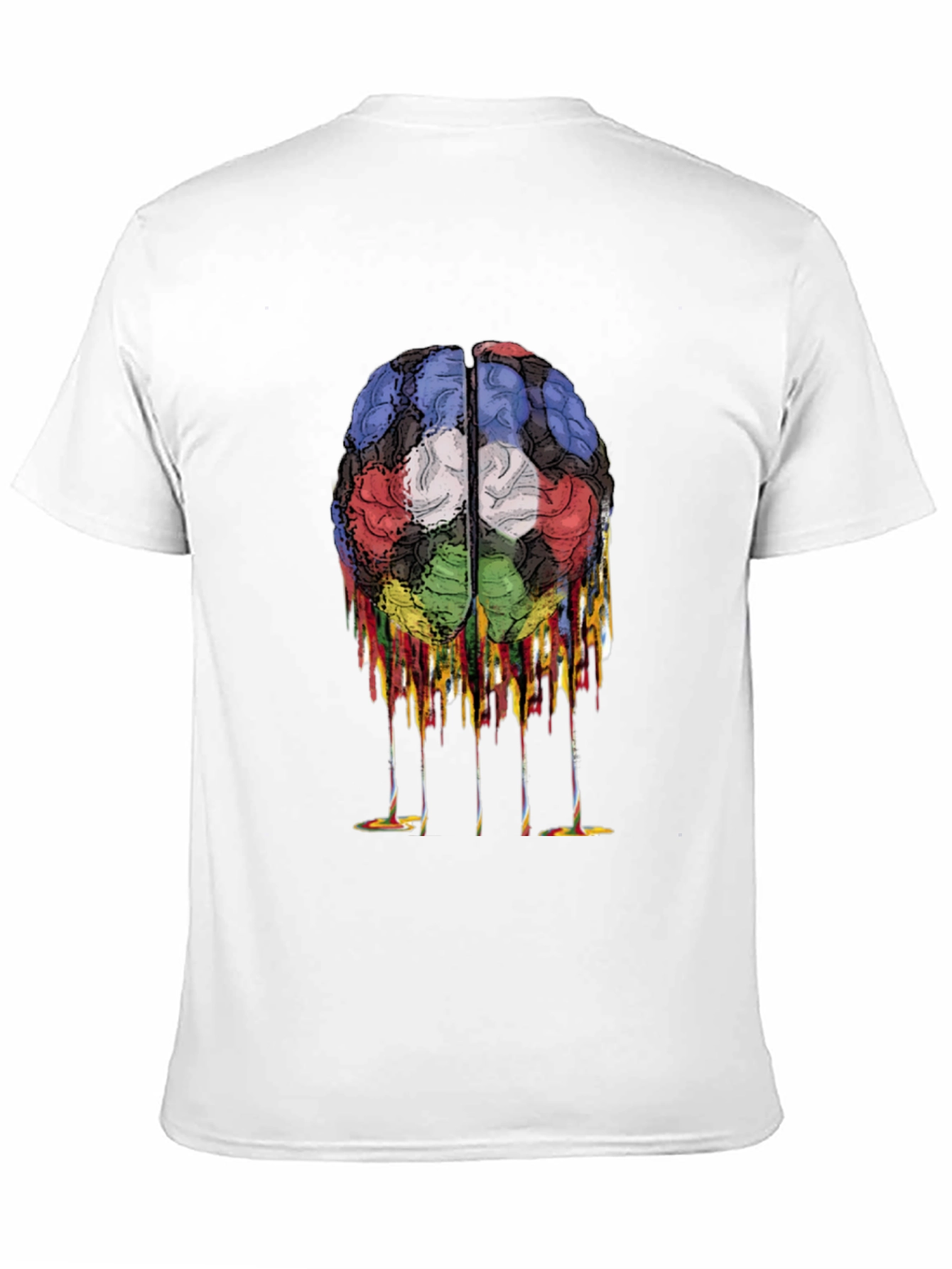 Melting Brain Graphic Black T-Shirt