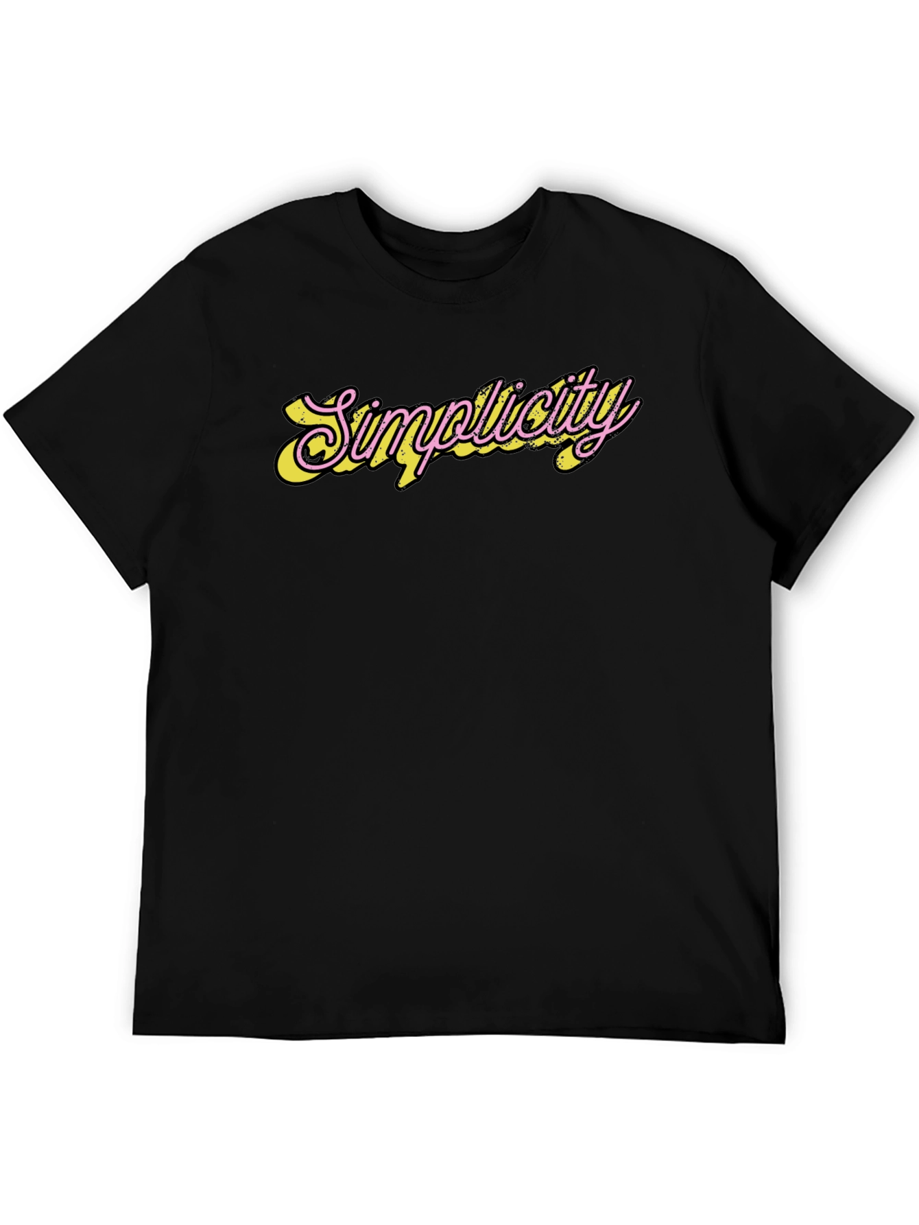 Simplicity Graphic Print Black T-Shirt