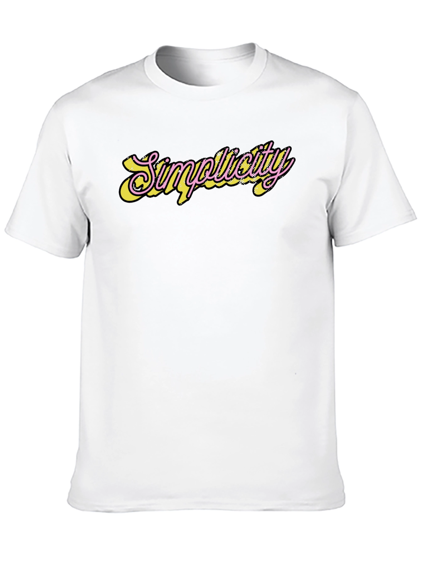 Simplicity Graphic Print Black T-Shirt