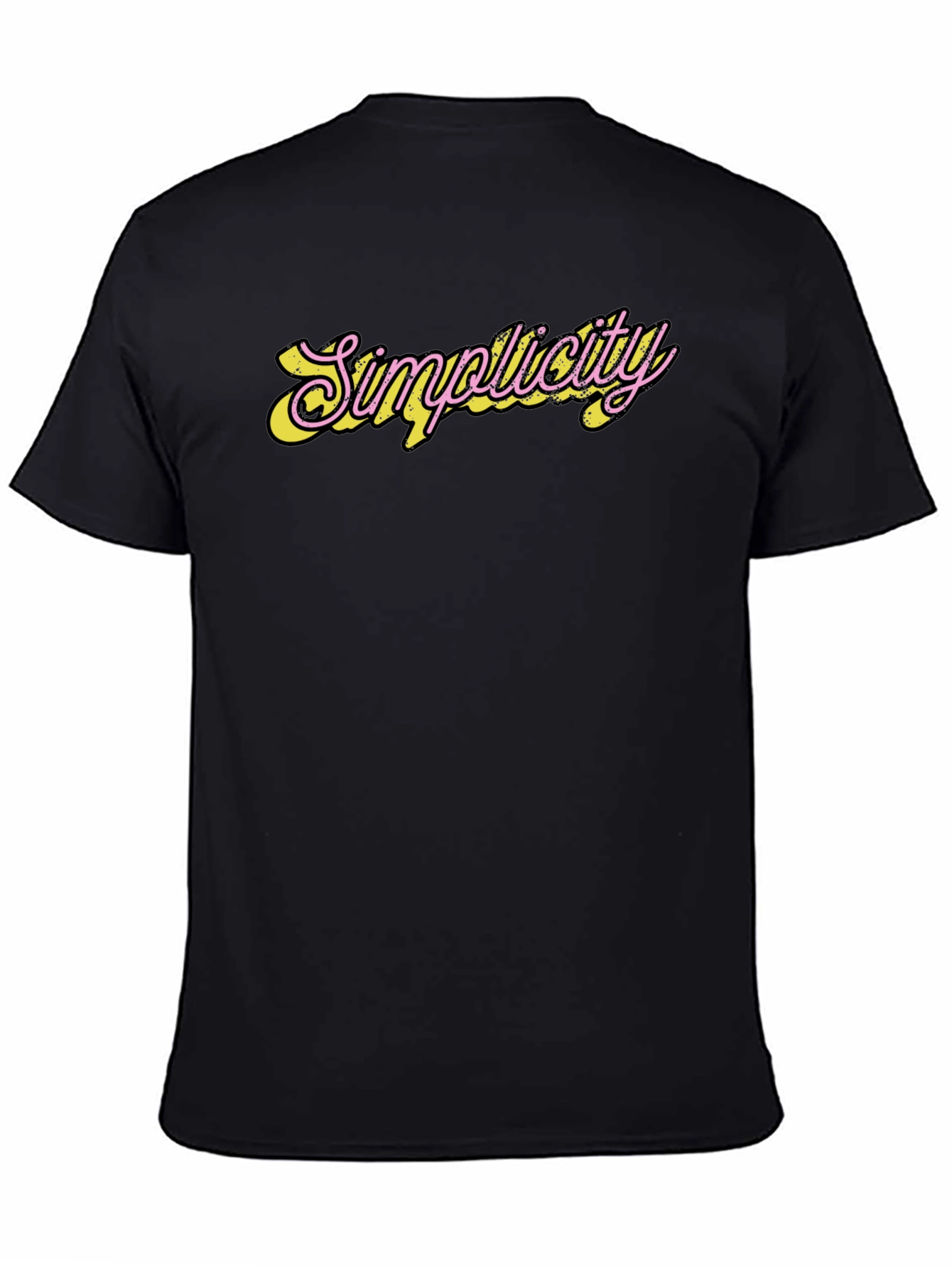 Simplicity Graphic Print Black T-Shirt