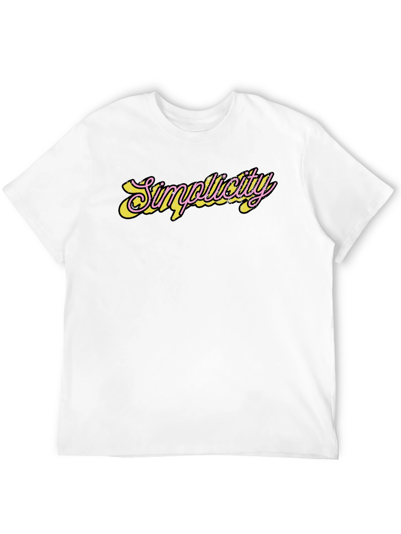 Simplicity Graphic Print Black T-Shirt