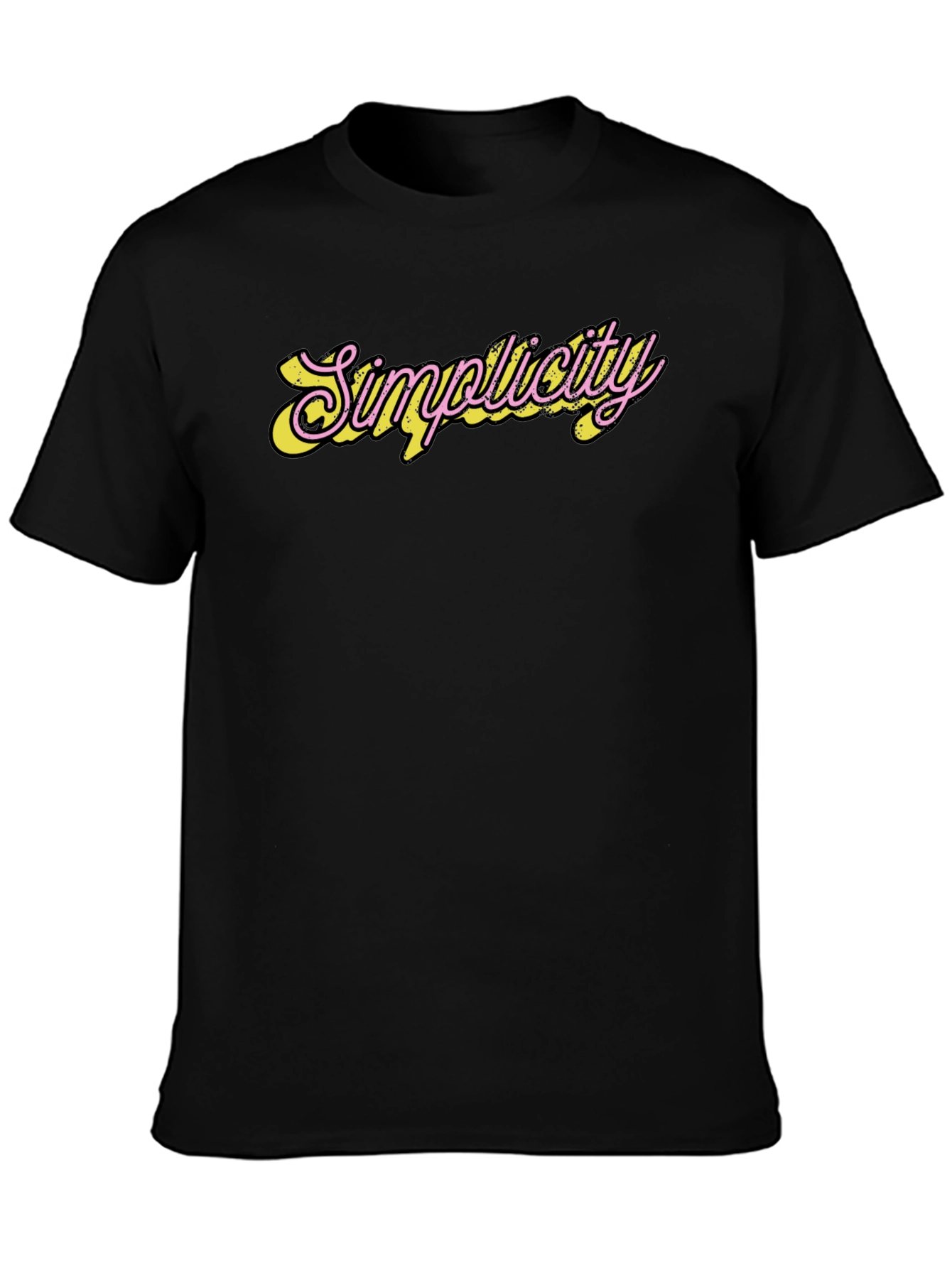 Simplicity Graphic Print Black T-Shirt