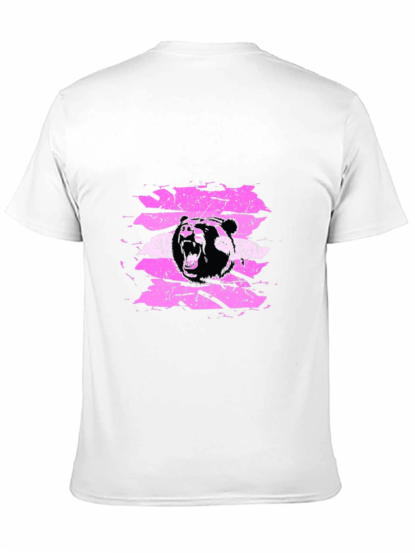 Grizzly Bear Graphic Tee - Black Cotton T-Shirt