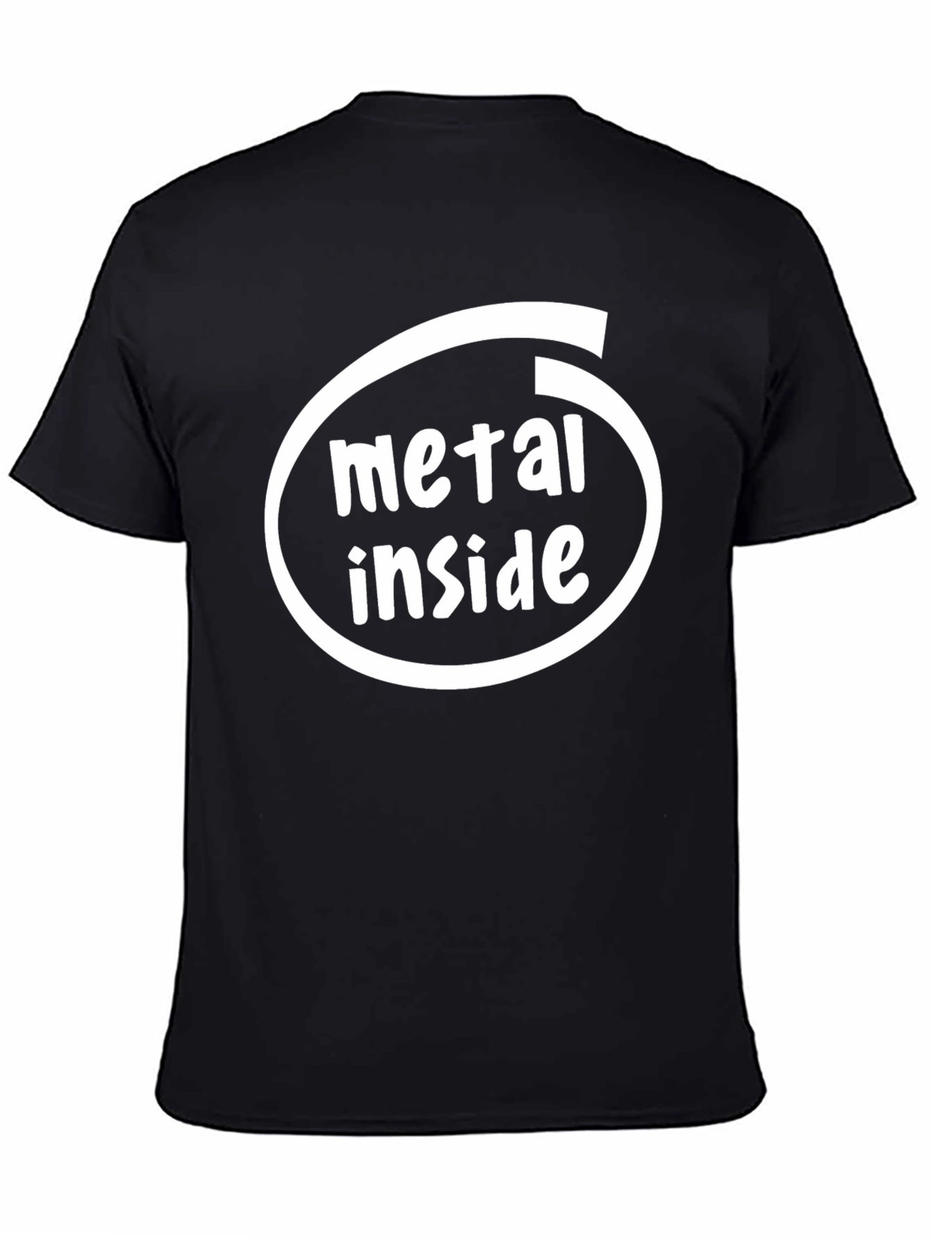Metal Inside Black T-Shirt - Funny Graphic Tee