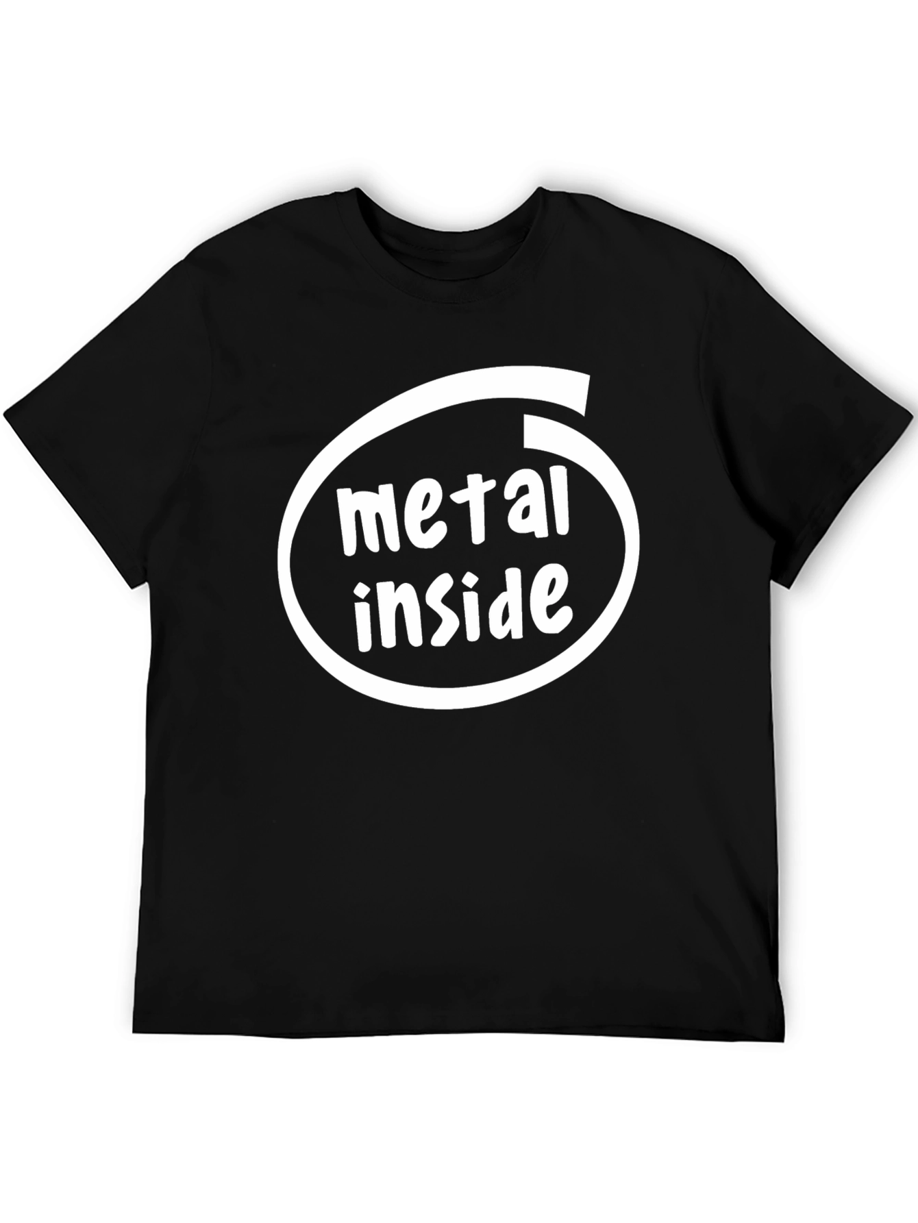 Metal Inside Black T-Shirt - Funny Graphic Tee